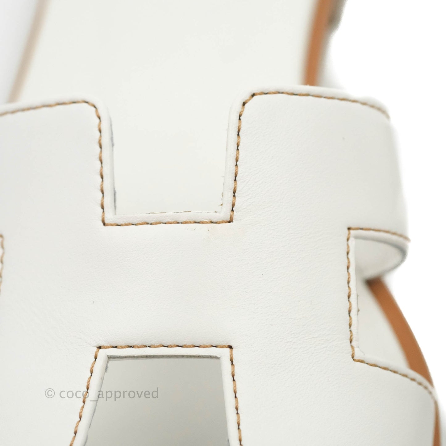 Hermès Oran Sandals in White Size 38.5