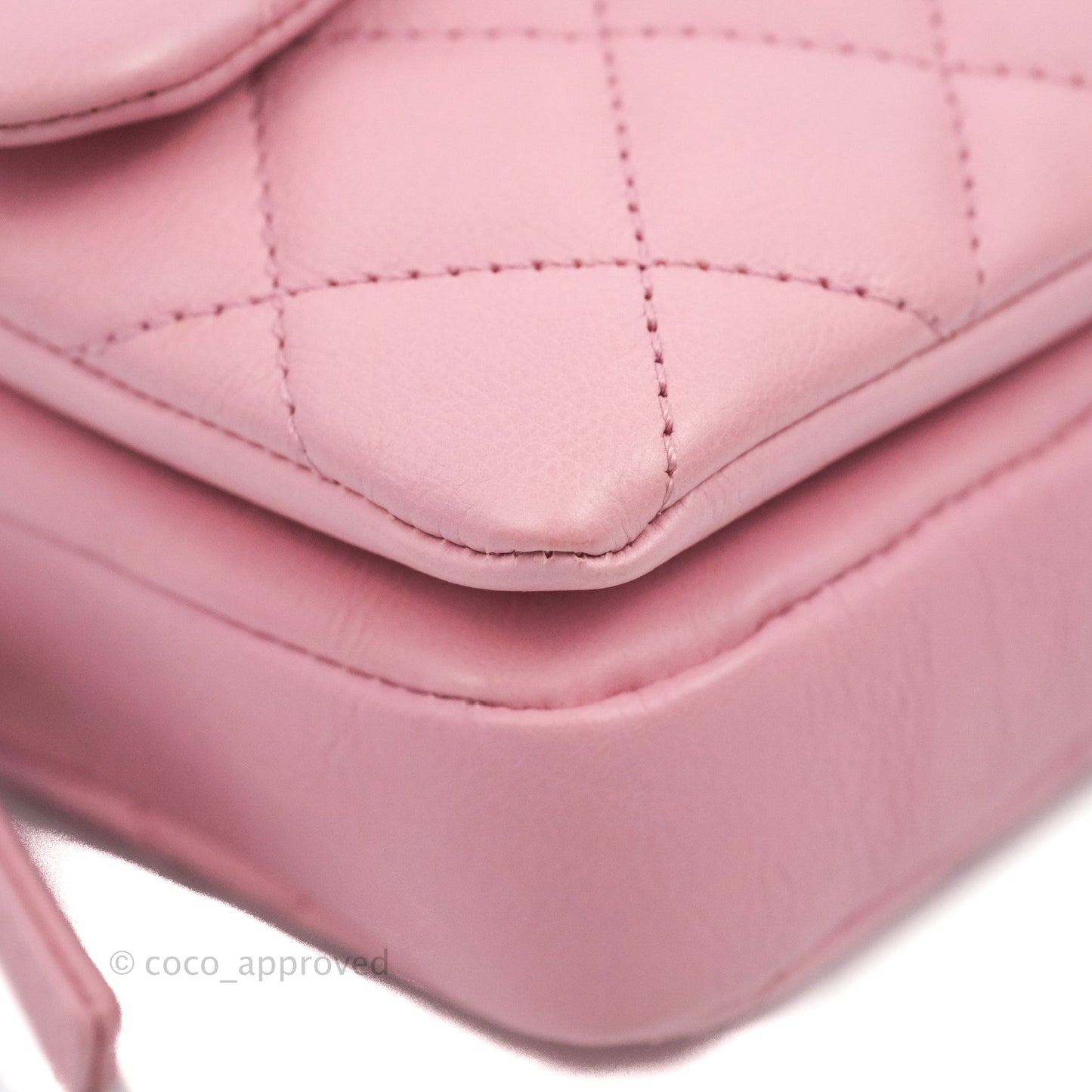 Chanel CC Crown Flap Pink Calfskin Antique Gold Hardware