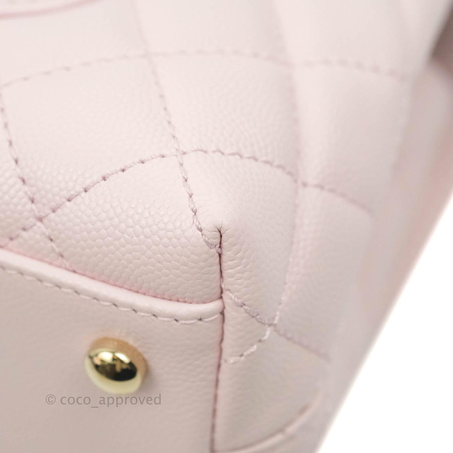 Chanel Small Coco Handle Light Pink Caviar Gold Hardware