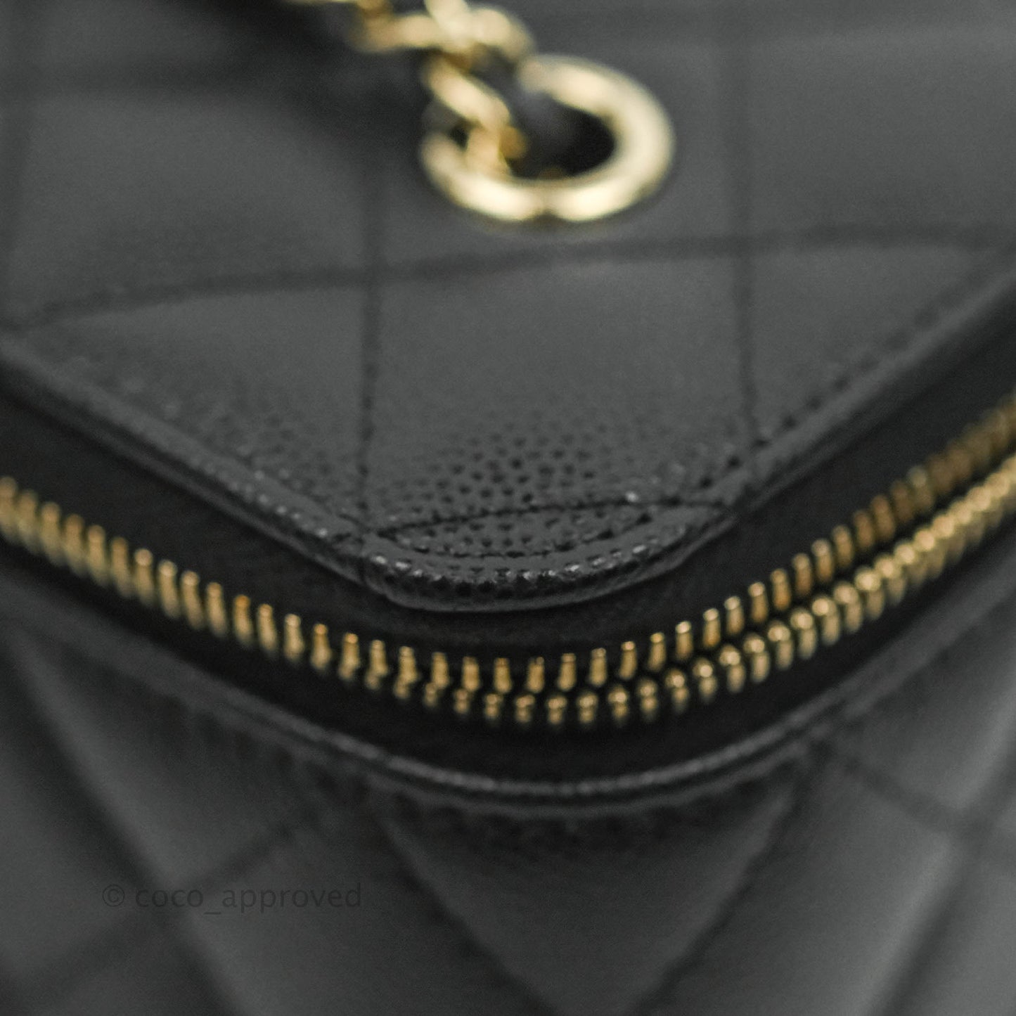 Chanel Classic Vanity Rectangular Black Caviar Gold Hardware