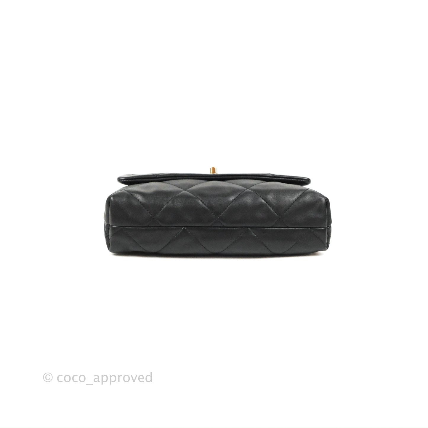 Chanel Small Logo Chain Flap Black Lambskin Gold Hardware