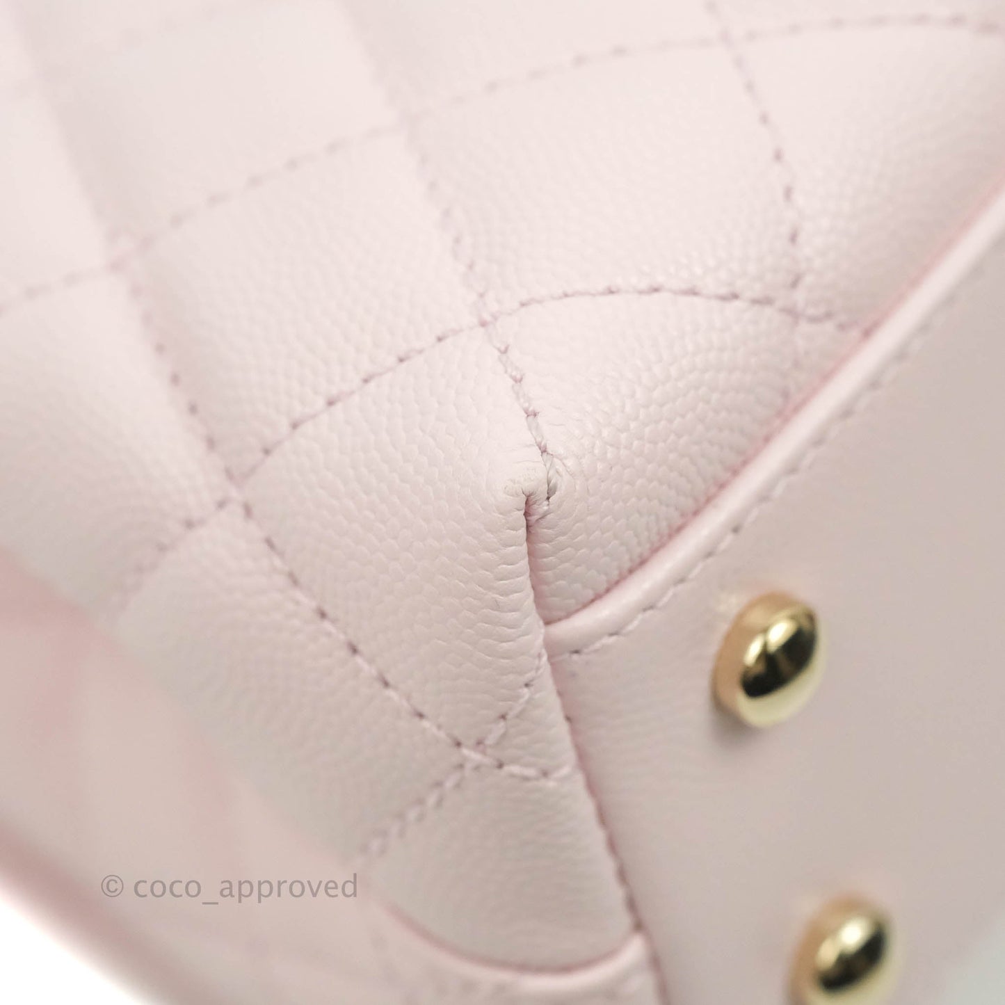 Chanel Small Coco Handle Light Pink Caviar Gold Hardware