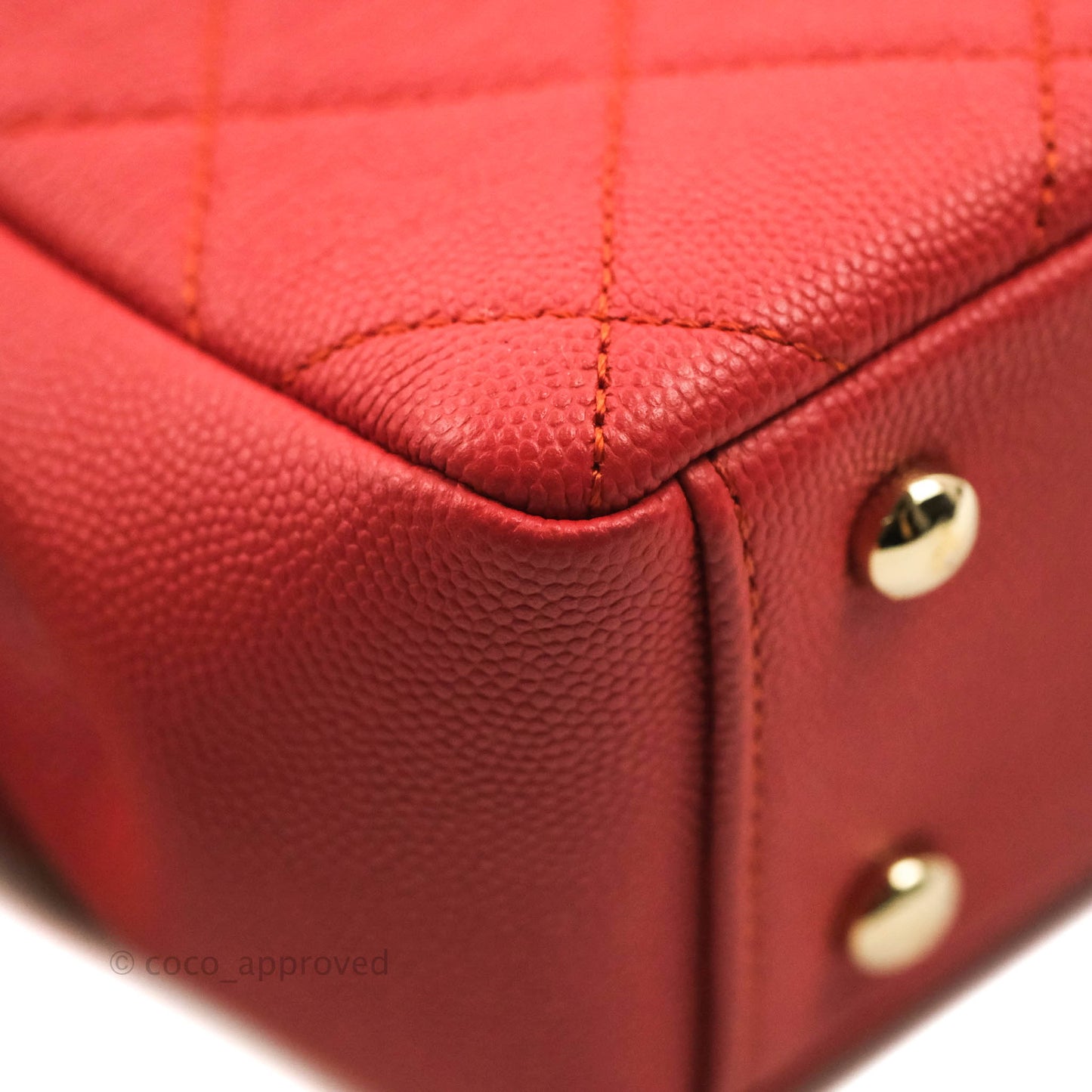 Chanel Quilted Small Business Affinity Flap Red Caviar Gold Hardware