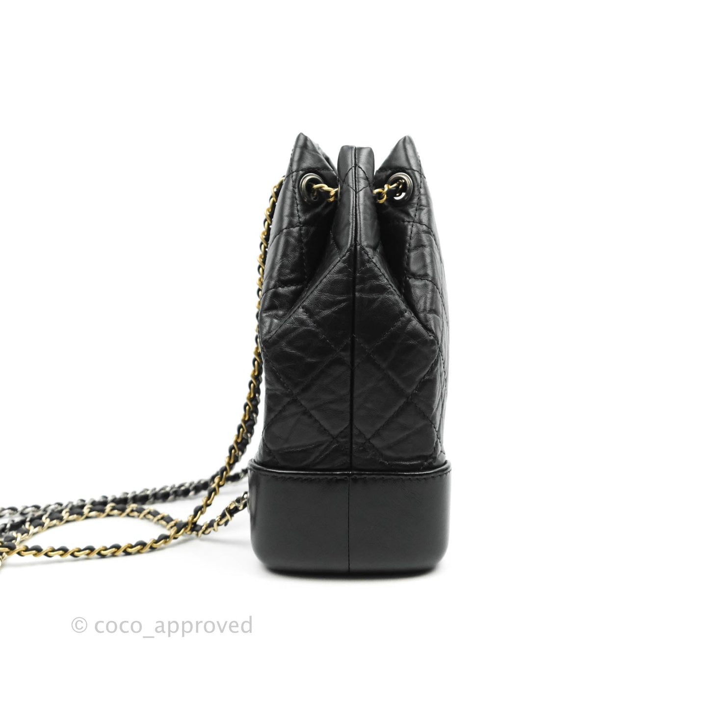 Chanel Small Gabrielle Backpack Black Aged Calfskin