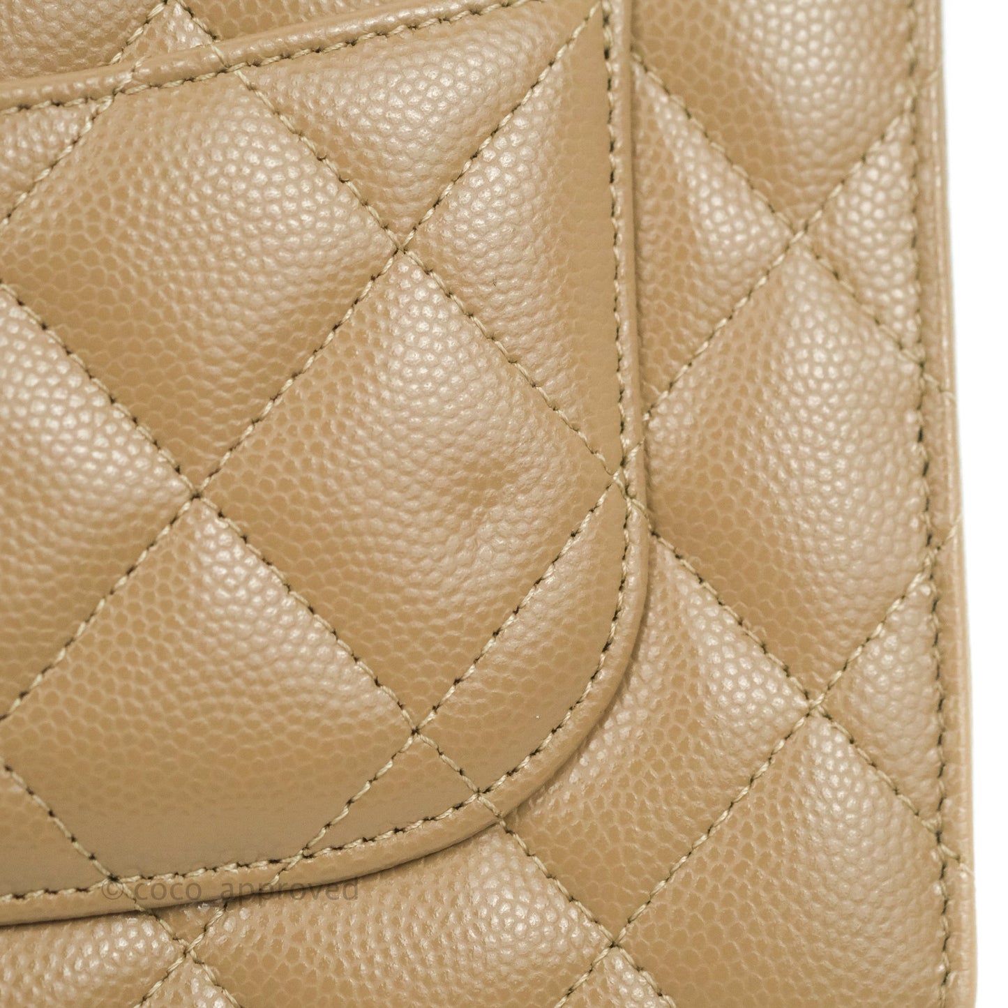 Chanel Quilted Classic WOC Dark Beige Caviar Gold Hardware