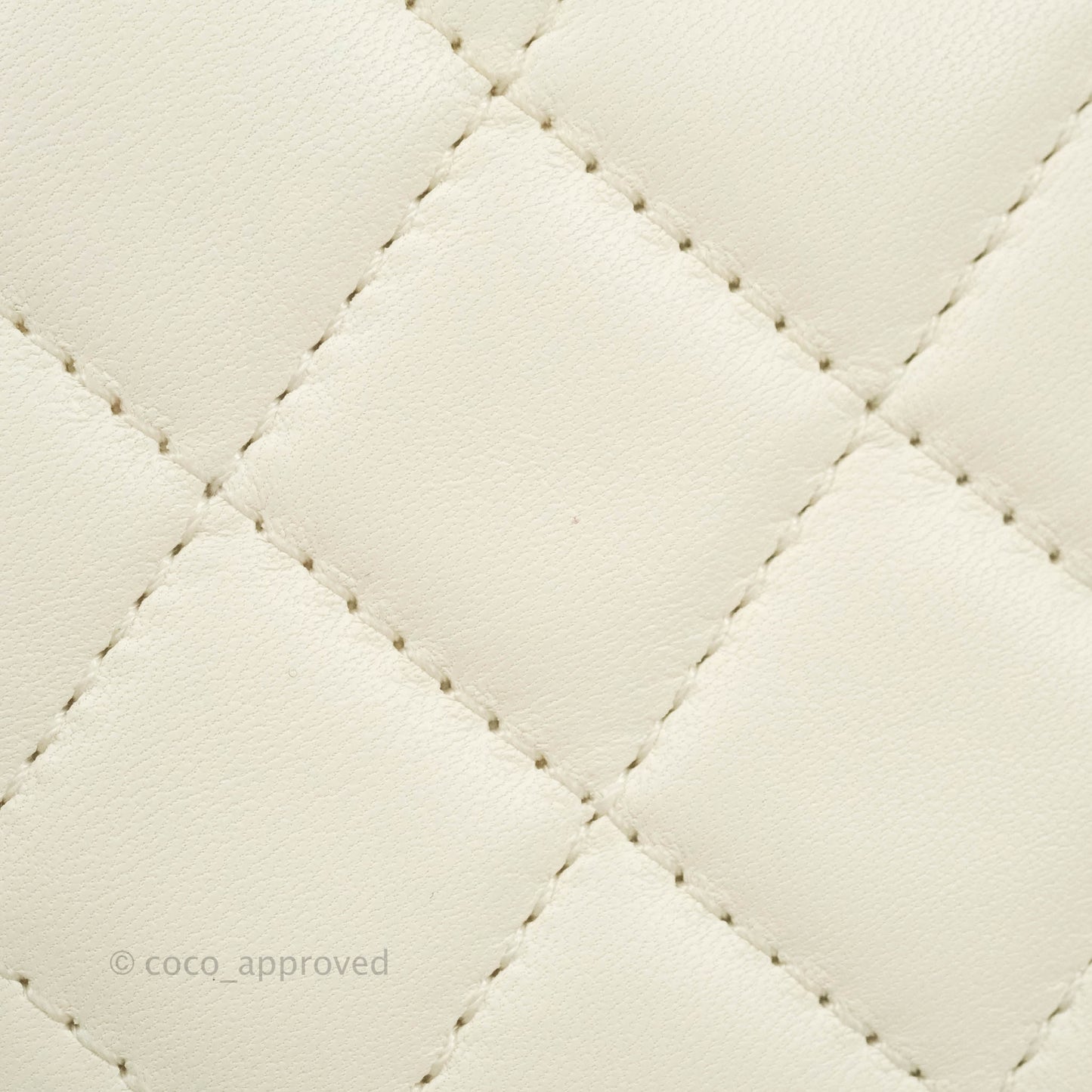 Chanel Mini Rectangular Pearl Crush Quilted White Lambskin Aged Gold Hardware