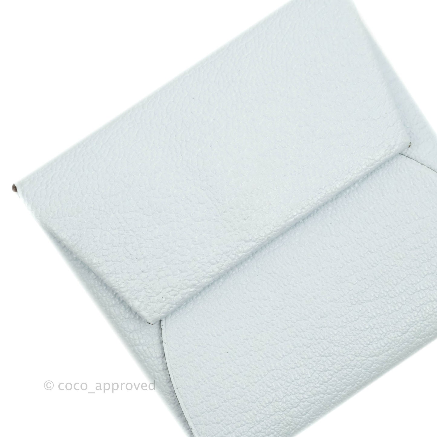 Hermès Bastia Coin Purse Blue Brume Chevre Mysore