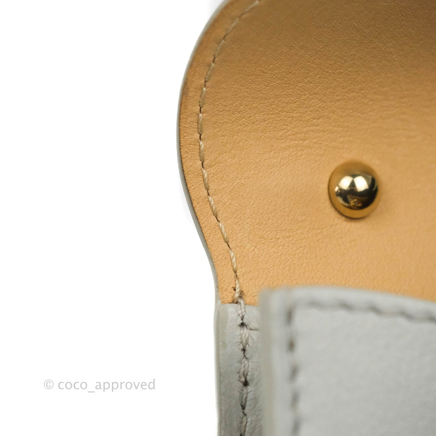 Delvaux Mini Brillant Bag Charm Light Grey Calfskin