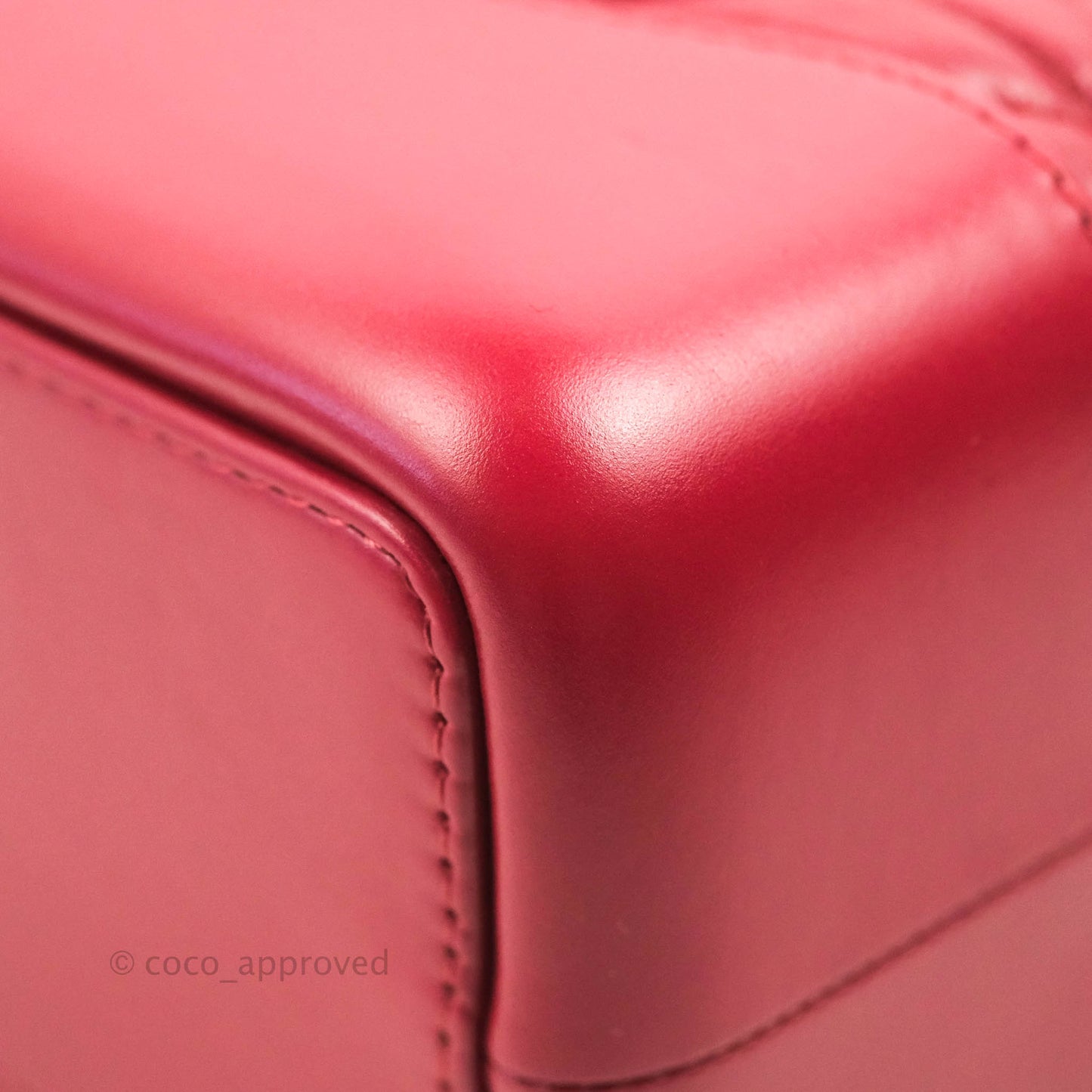 Chanel Small Chevron Gabrielle Backpack Dark Pink Aged Calfskin