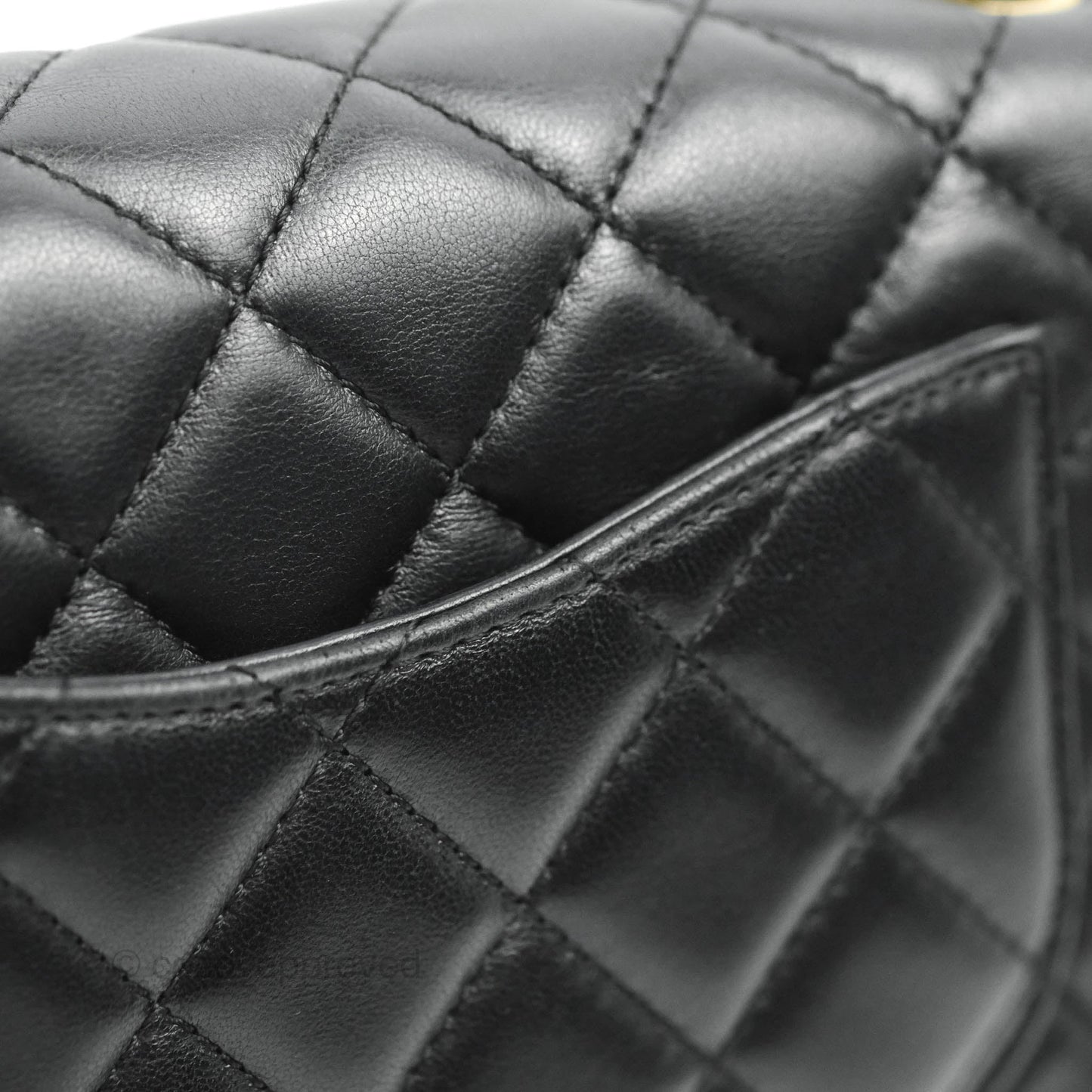 Chanel Quilted Mini Rectangular Pearl Crush Black Lambskin Gold Hardware
