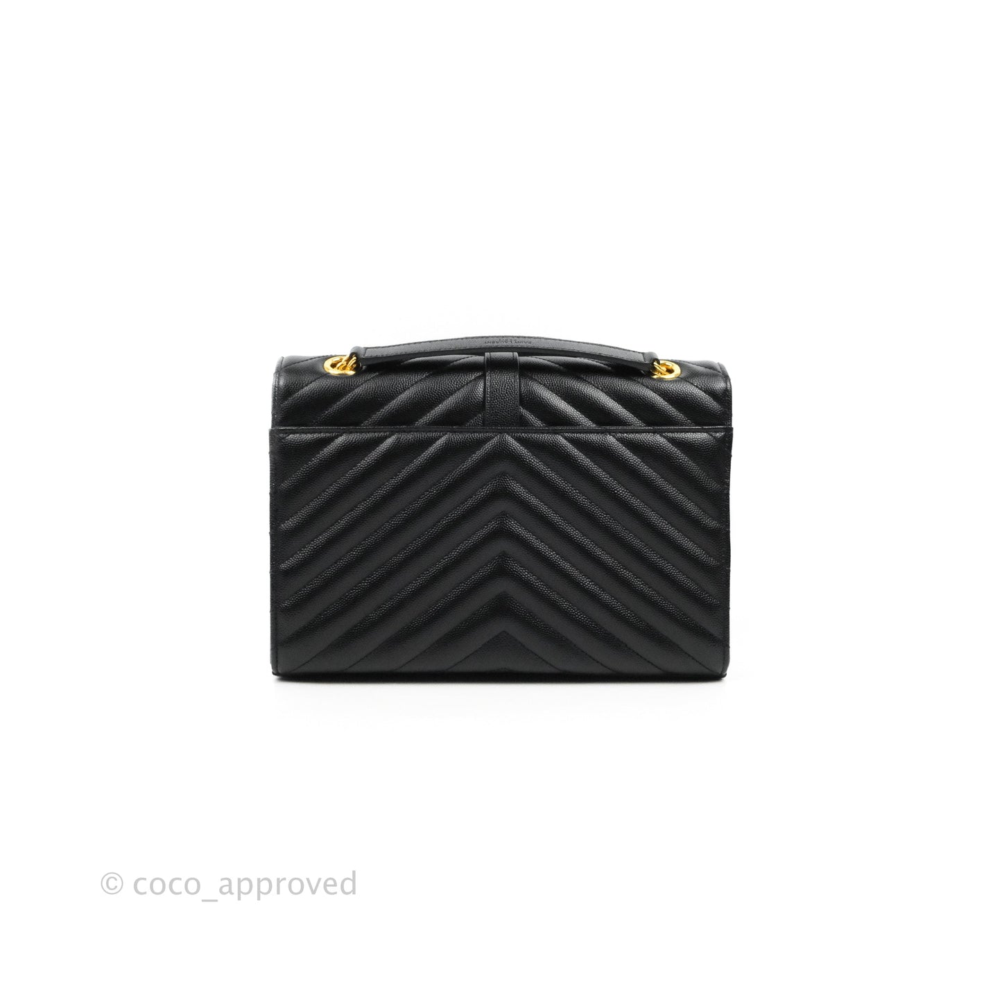 Saint Laurent Envelope Medium Black Caviar Gold Hardware