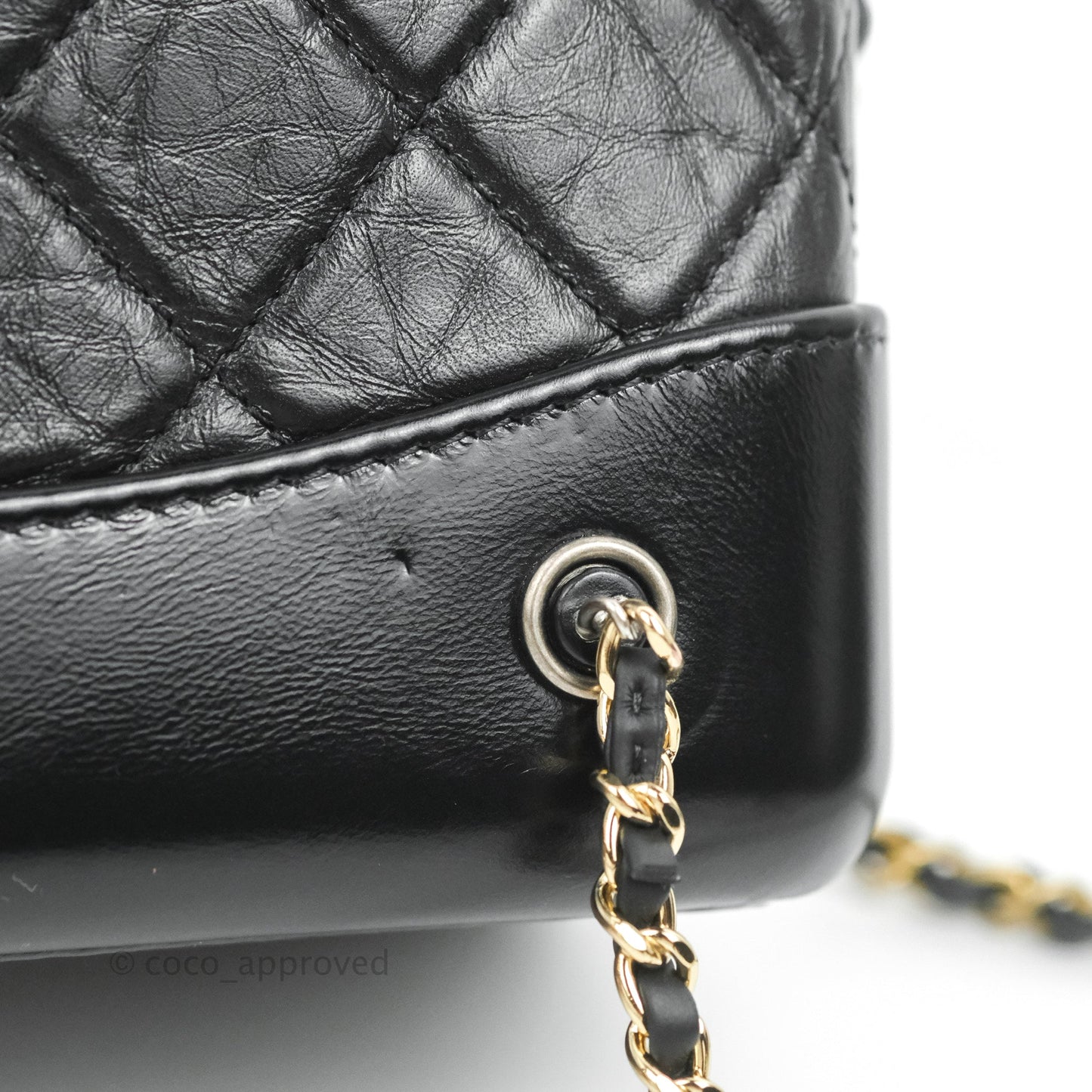 Chanel Small Gabrielle Backpack Black Aged Calfskin