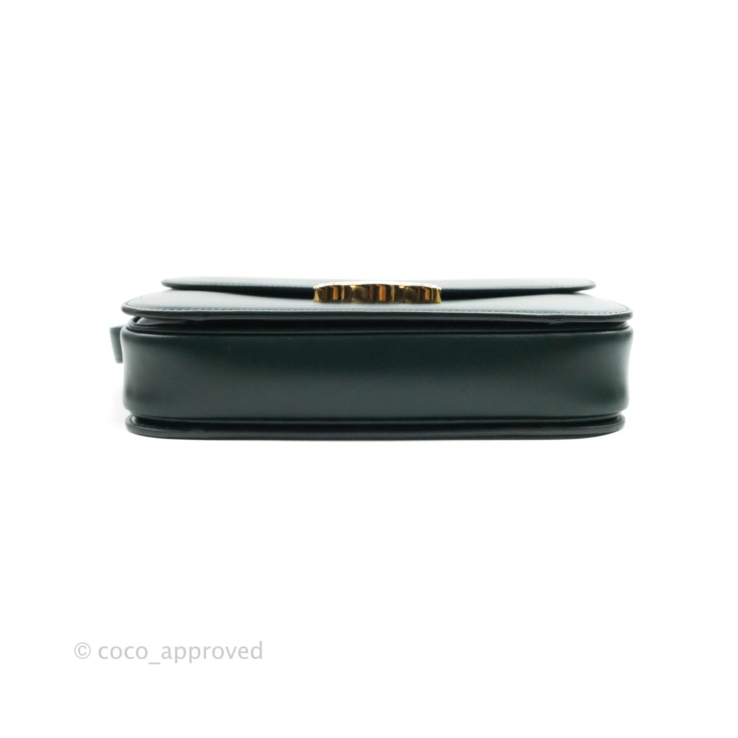 Celine Medium Triomphe Shiny Calfskin Amazone Green