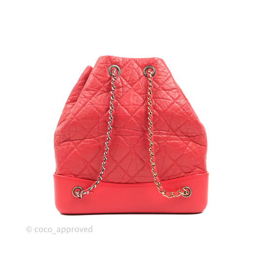 Chanel Small Gabrielle Backpack Dark Pink Aged Calfskin