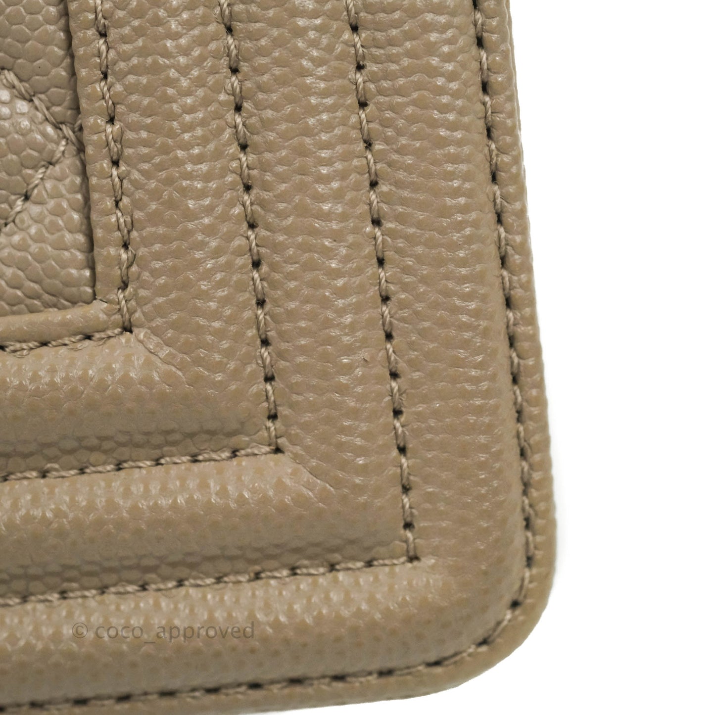 Chanel Quilted Medium Boy Grey Caviar Gold Hardware