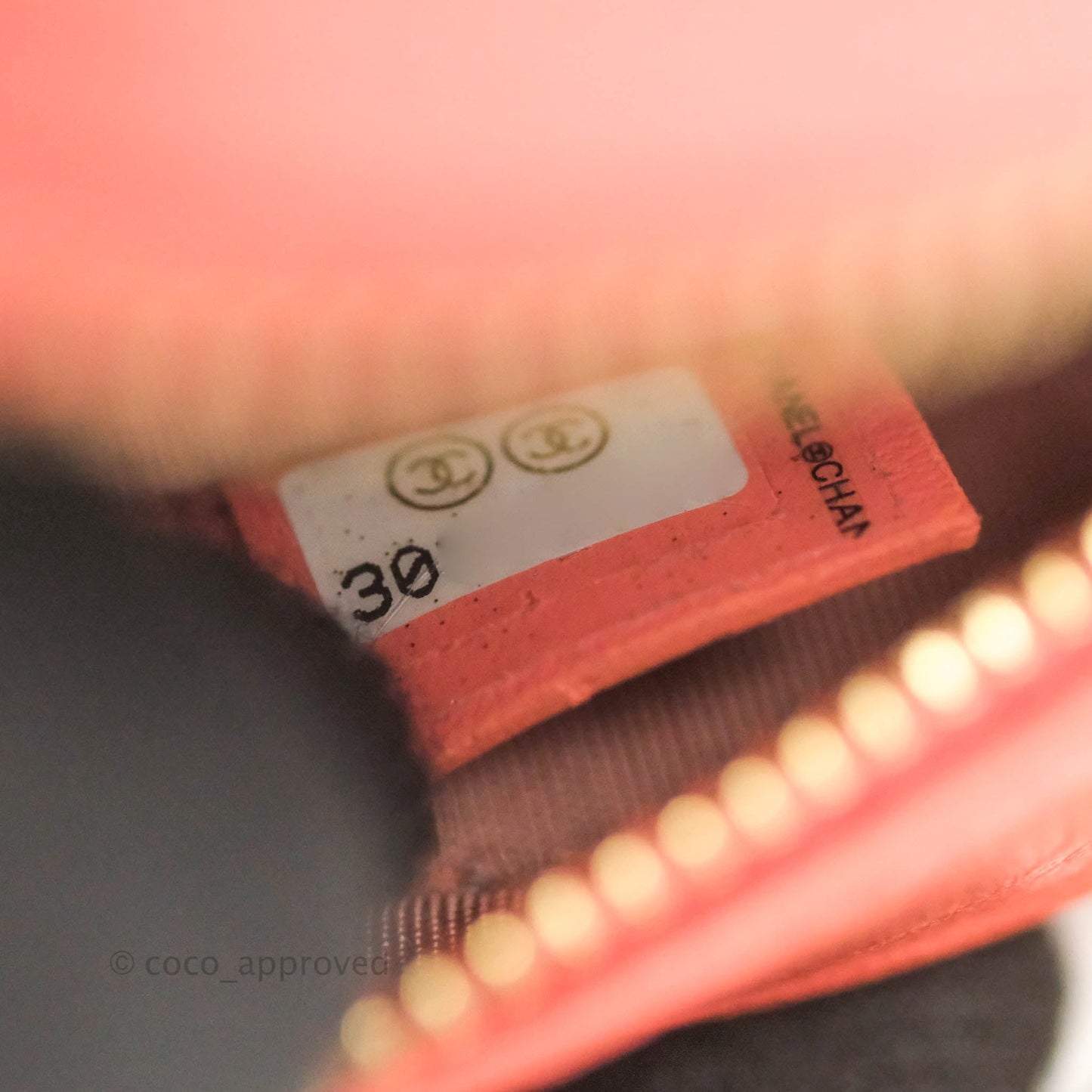 Chanel 19 Round Clutch With Chain Coral Pink Mixed Hardware