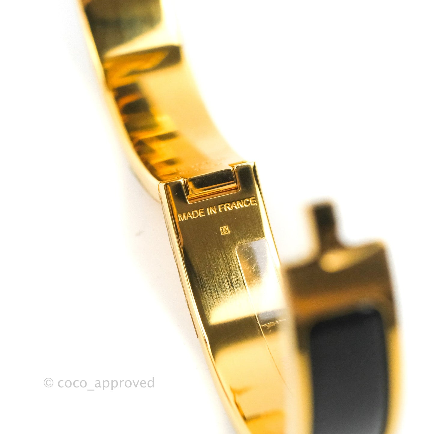 Hermès Clic H Bracelet Black Gold PM