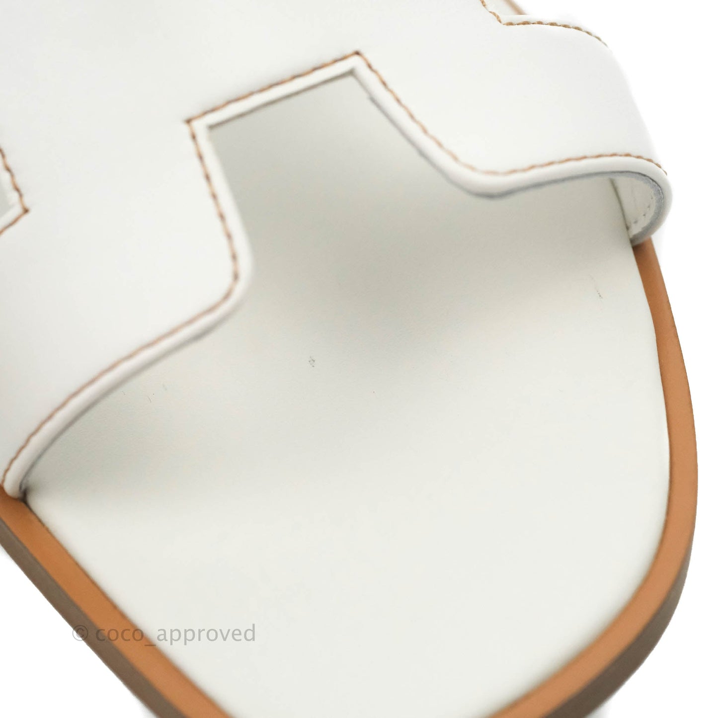 Hermès Oran Sandals in White Size 38.5