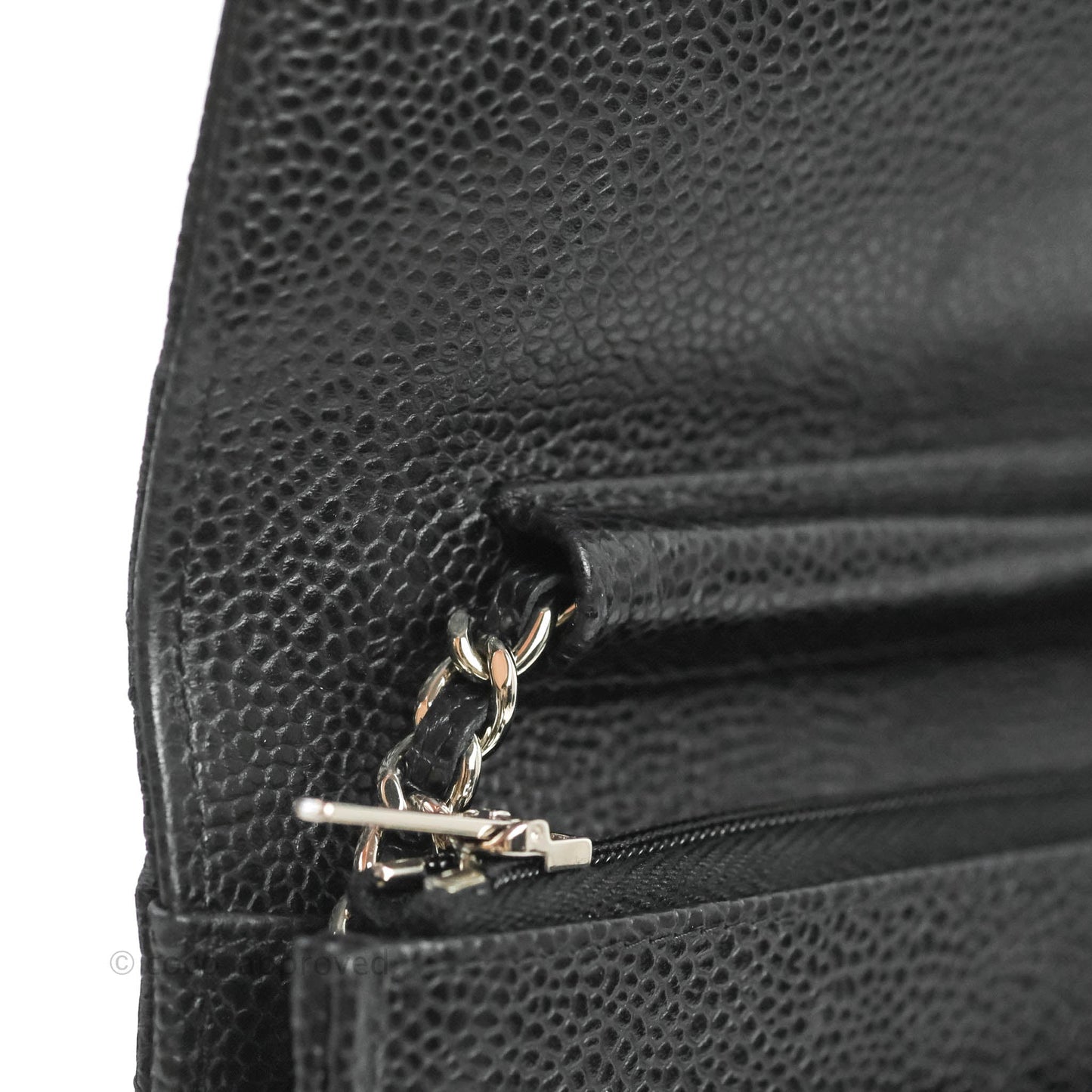 Chanel Quilted Classic WOC Black Caviar Silver Hardware