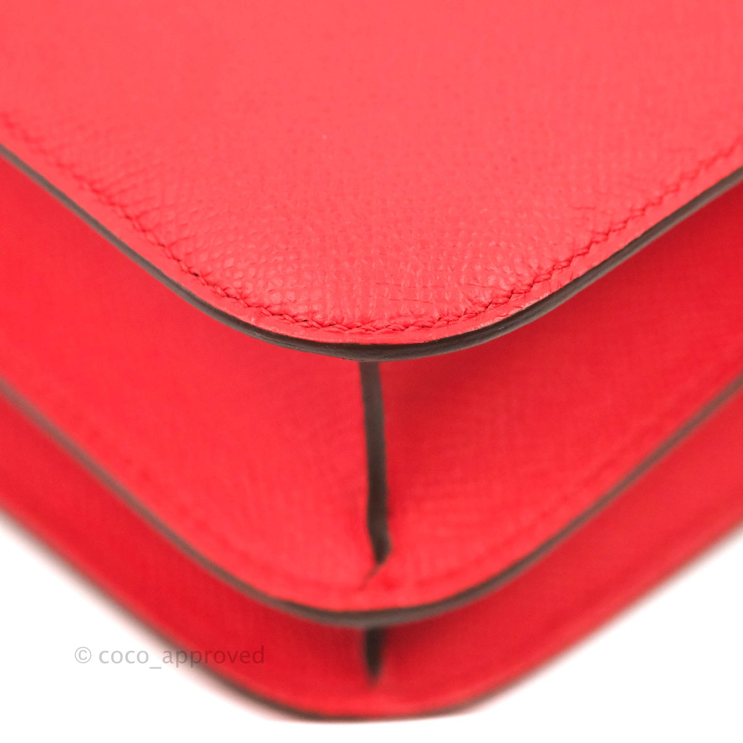 Hermès Constance 24 Rouge De Coeur Veau Epsom Palladium Hardware