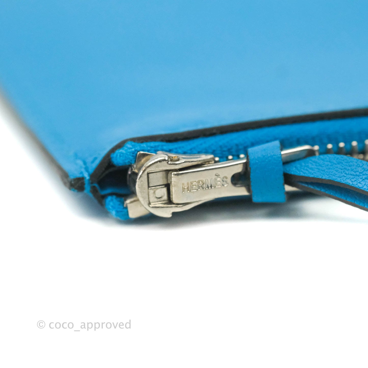 Hermès Jige Duo Wallet Bleu Zanzibar Swift