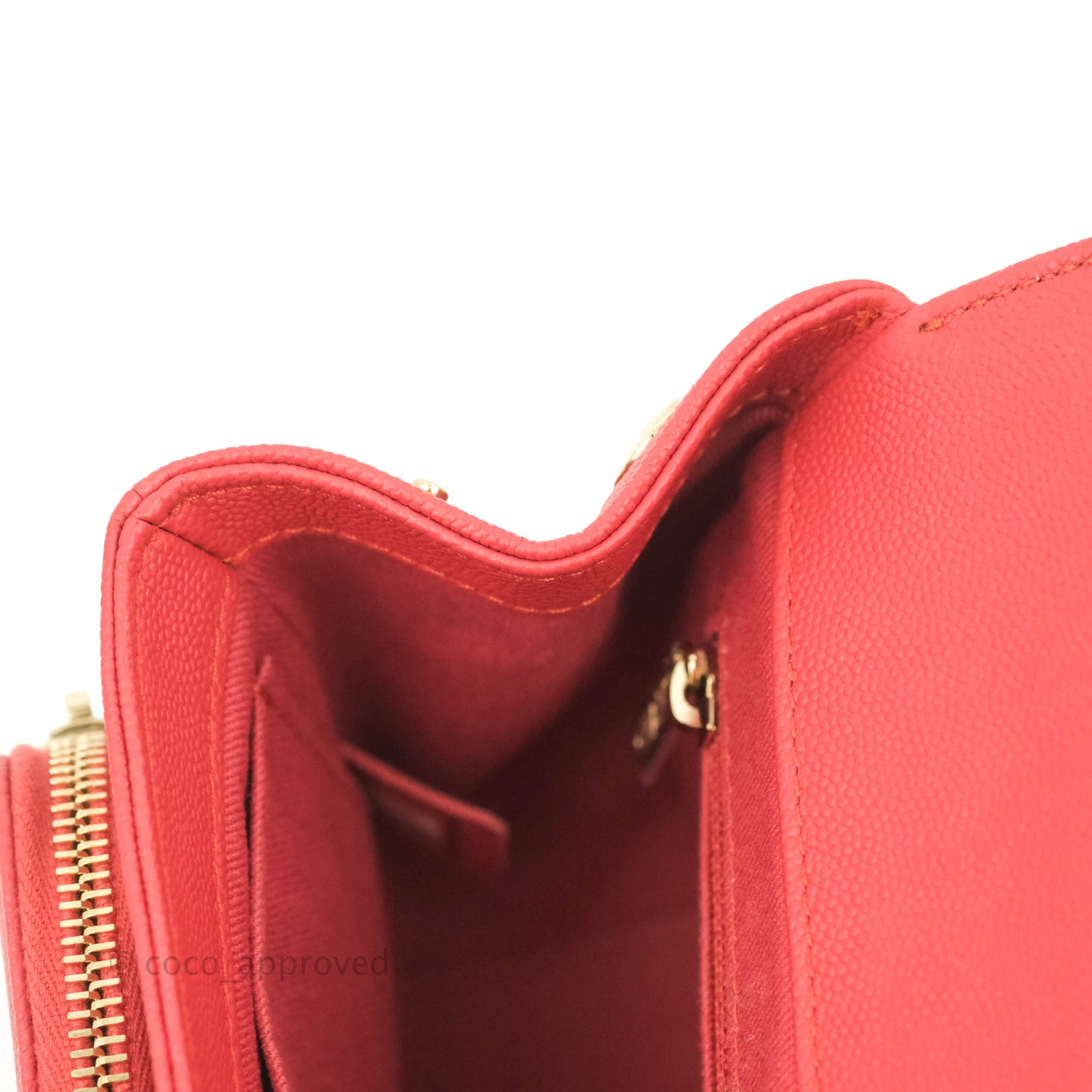 Chanel Quilted Small Business Affinity Flap Red Caviar Gold Hardware