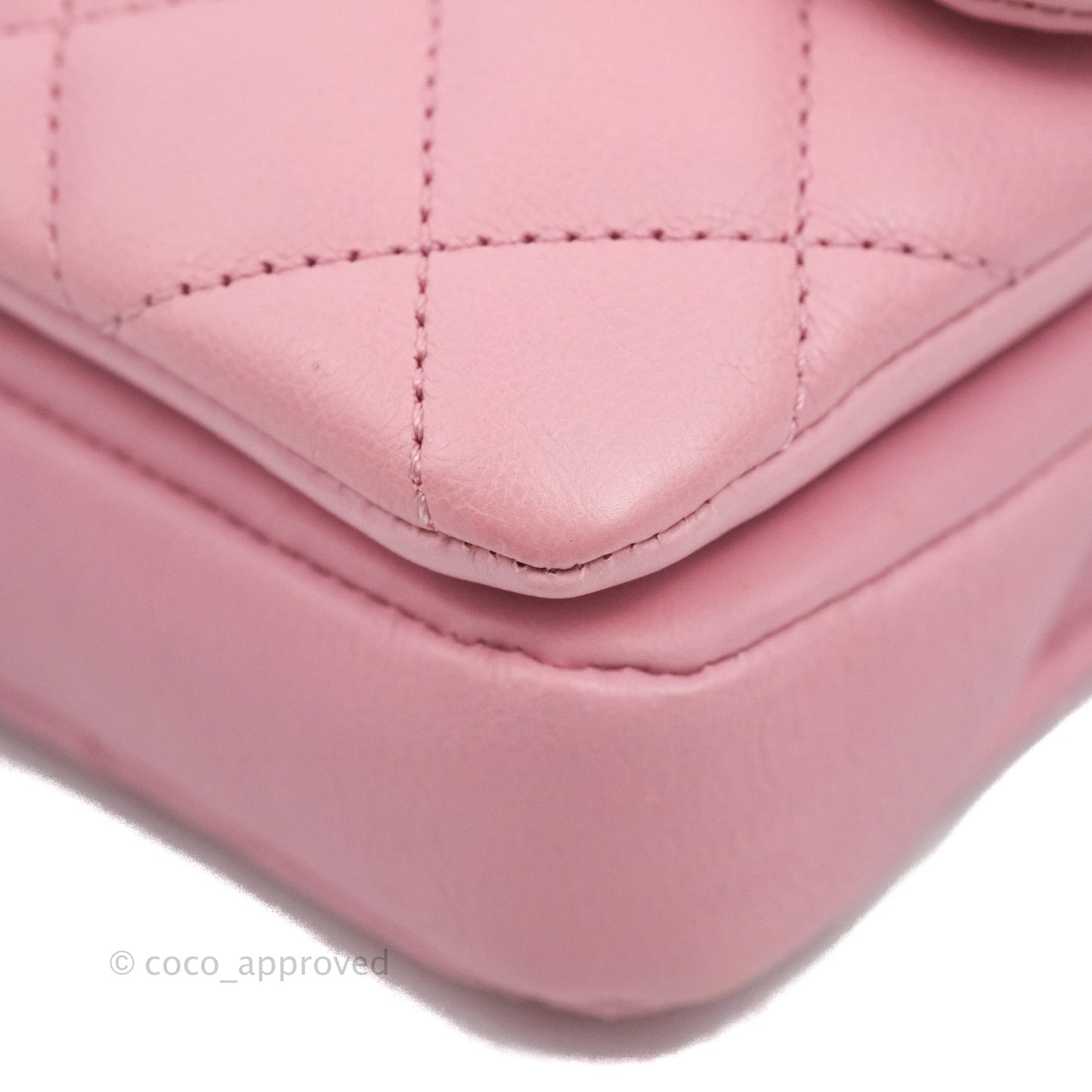 Chanel CC Crown Flap Pink Calfskin Antique Gold Hardware