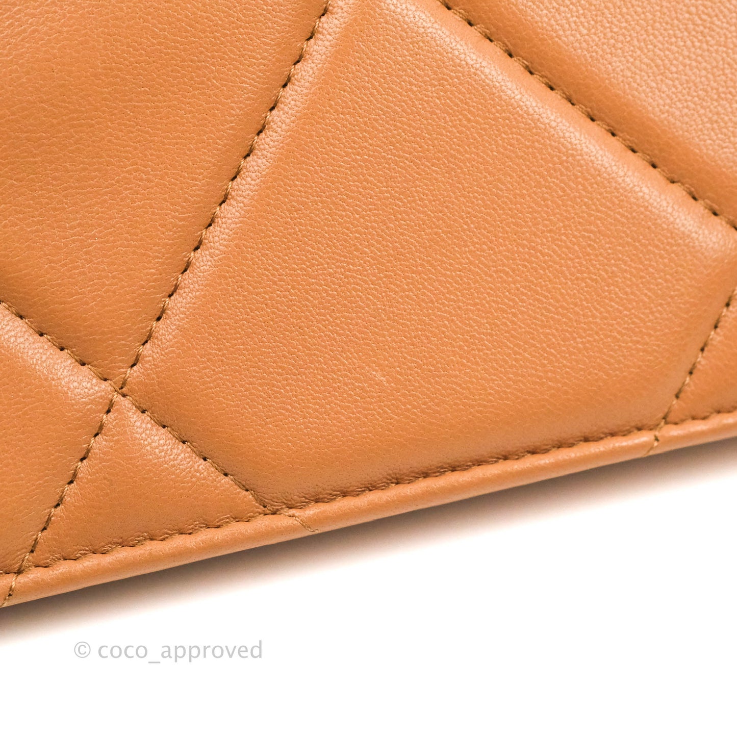 Chanel 19 Wallet on Chain WOC Dark Beige Caramel Lambskin Mixed Hardware 21K