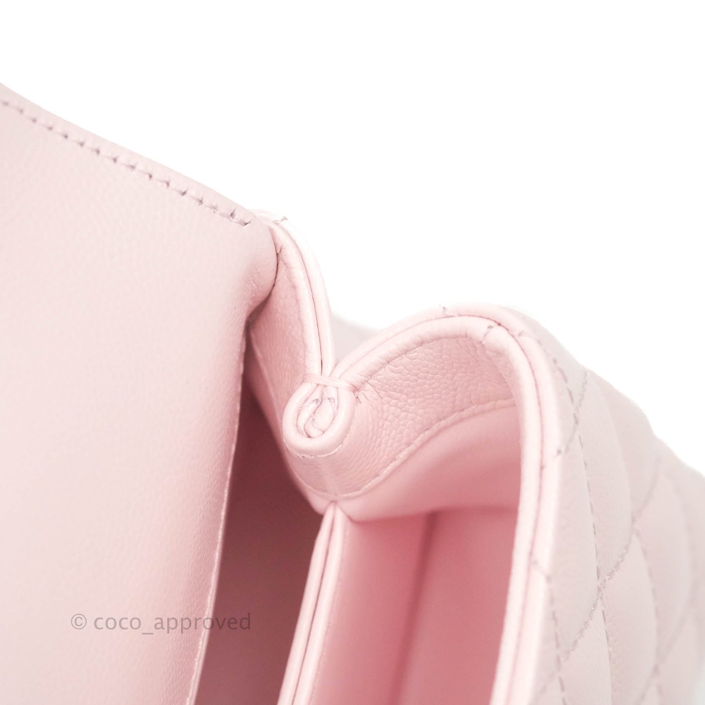 Chanel Mini Coco Handle Quilted Light Pink Caviar Gold Hardware