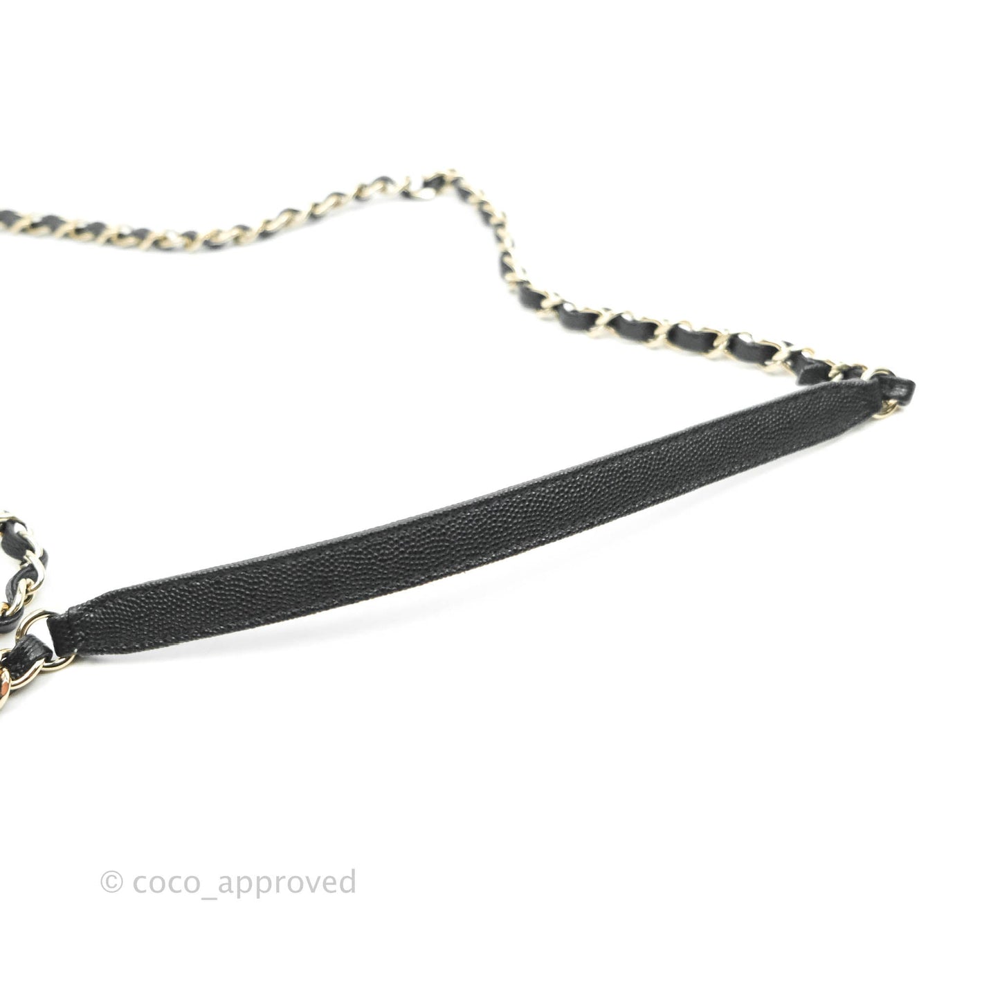 Chanel Quilted Like The Wallet Medium Flap Black Caviar Gold Hardware 22C