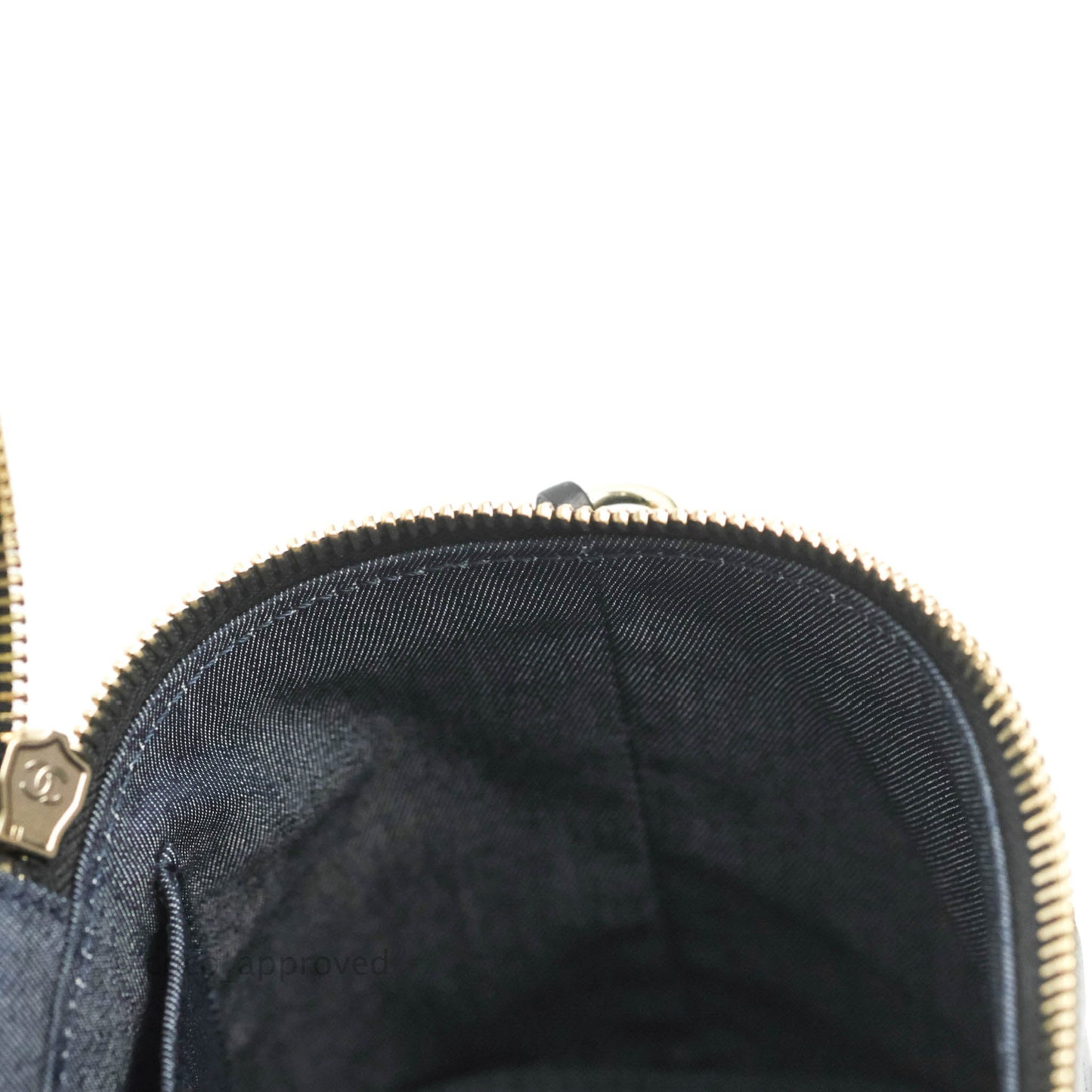 Chanel CC Mania Vanity Case Black Lambskin Gold Hardware