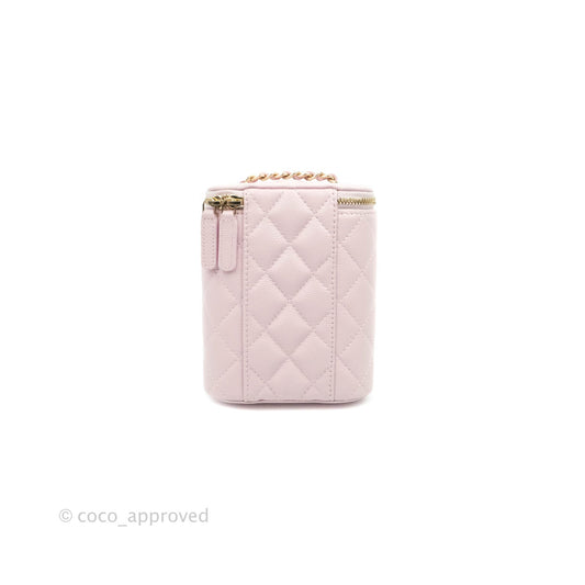 Chanel Classic Mini Vanity With Chain Pink Caviar Gold Hardware