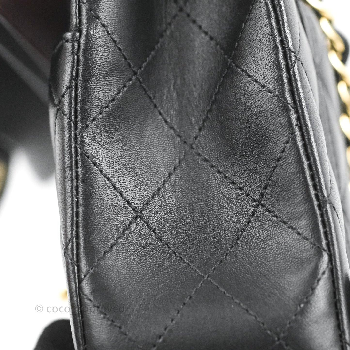 Chanel Small Classic Quilted Flap Black Lambskin Gold Hardware