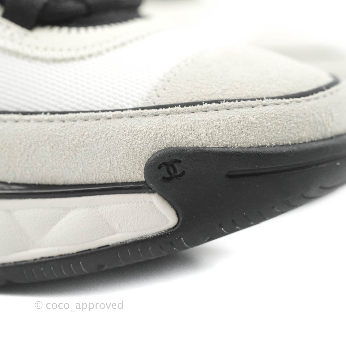 Chanel Black White Sneakers Size 36.5
