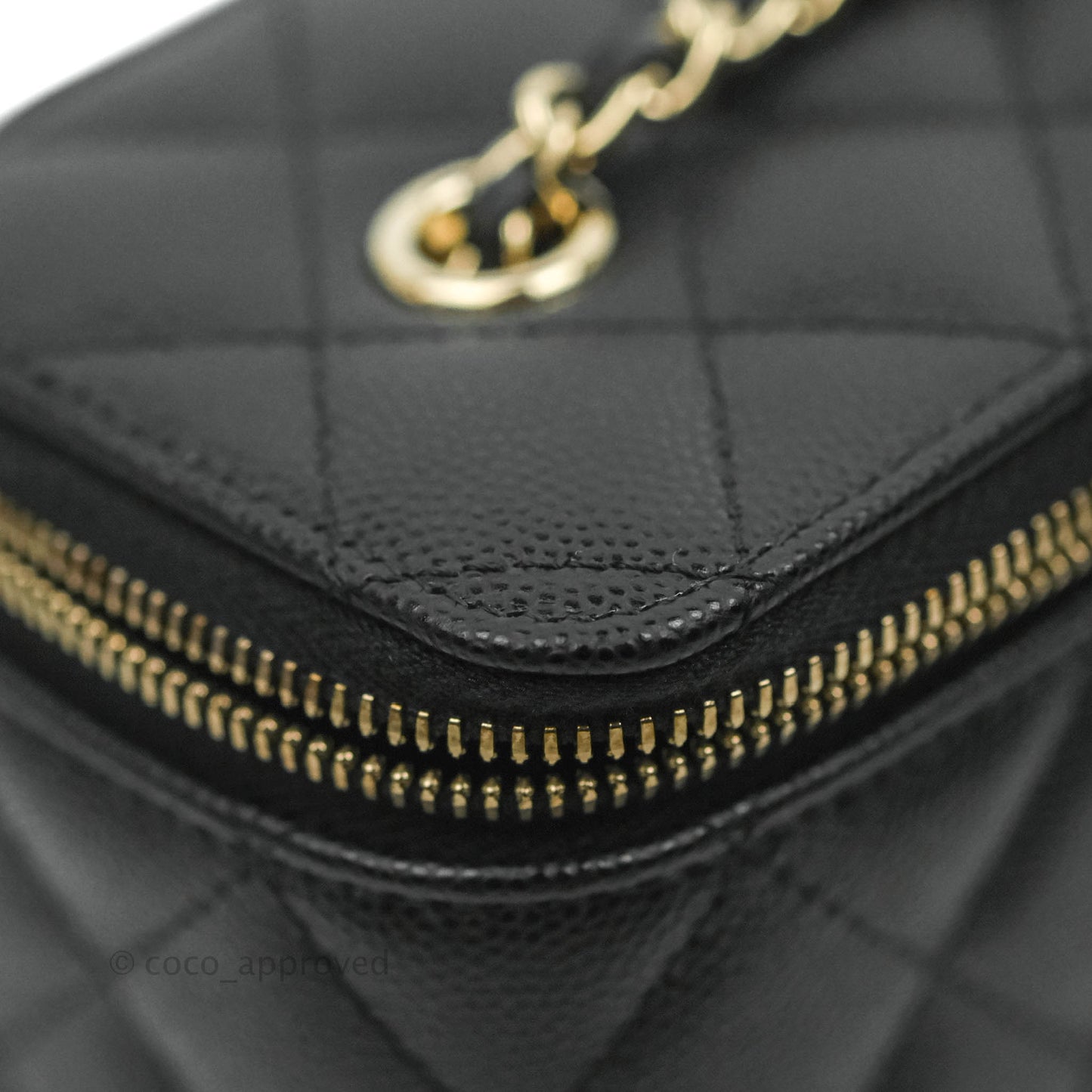 Chanel Classic Vanity Rectangular Black Caviar Gold Hardware