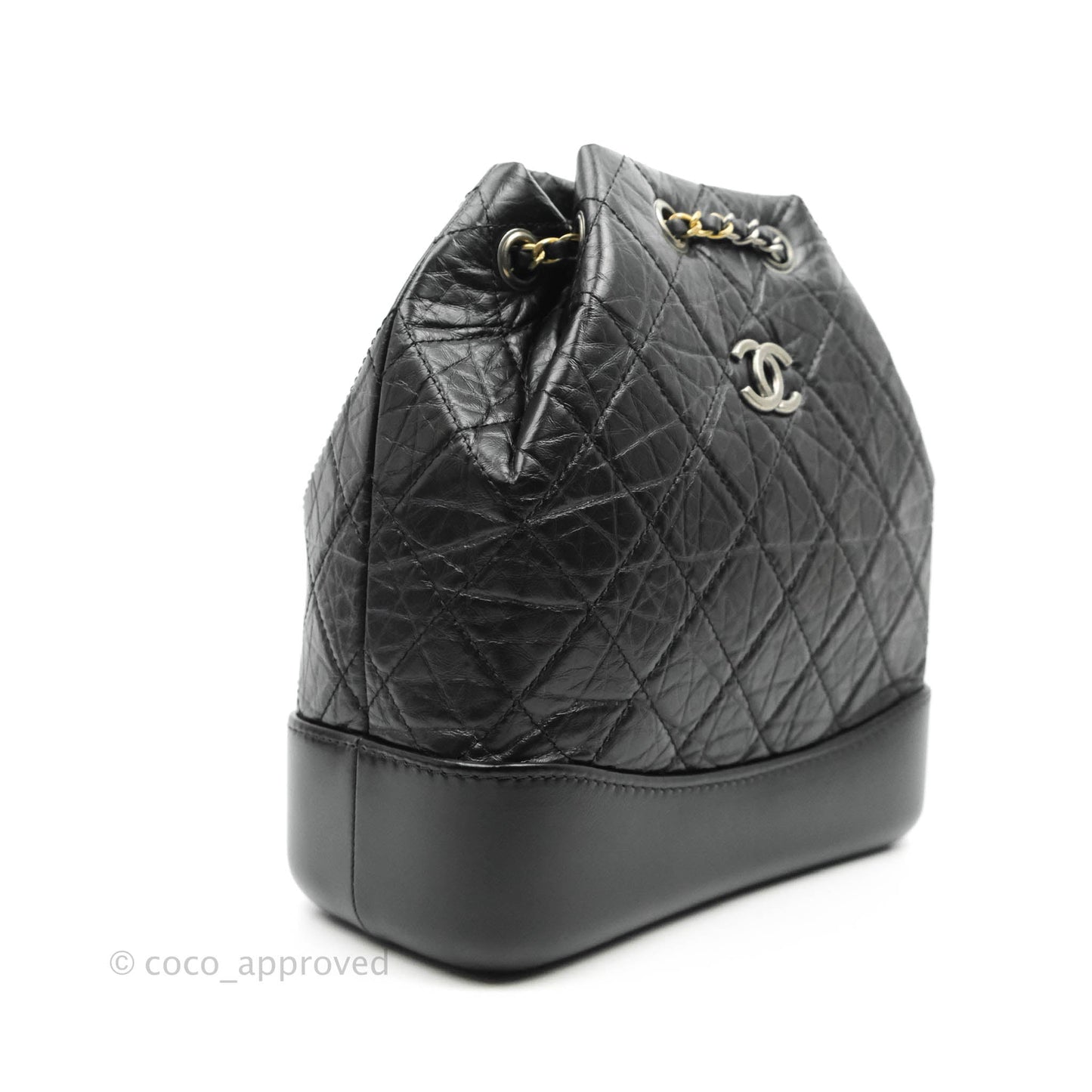 Chanel Small Gabrielle Backpack Black Aged Calfskin