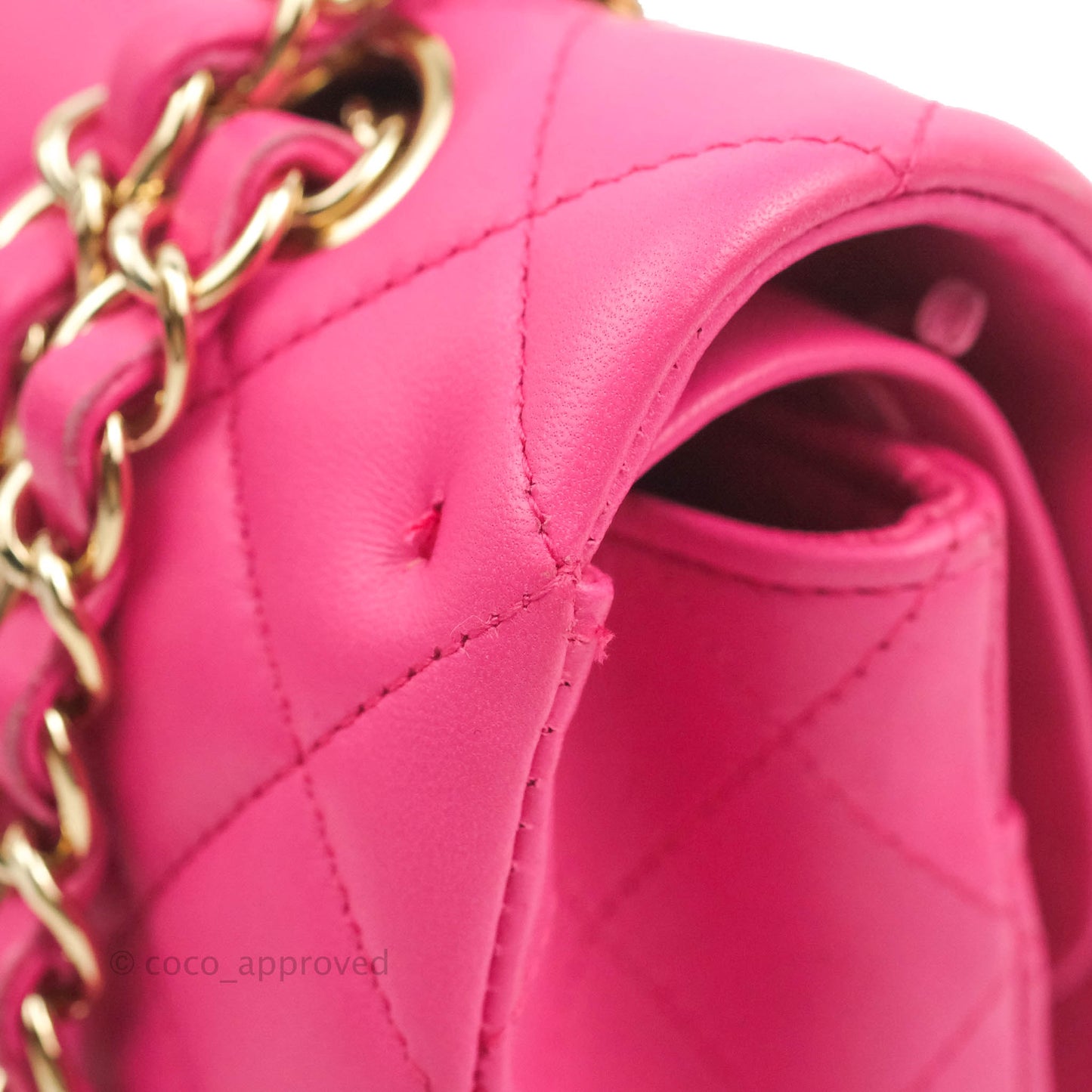 Chanel Classic M/L Medium Flap Quilted Pink Lambskin Gold Hardware