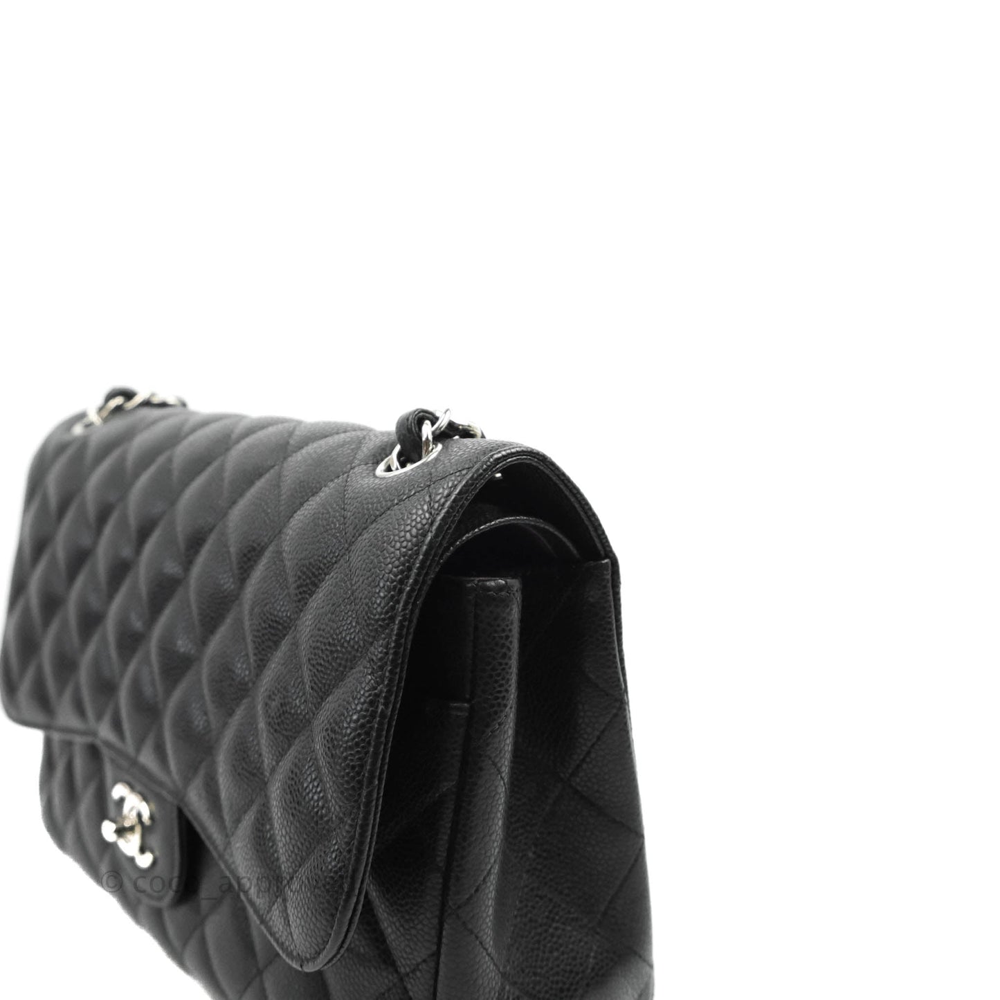 Chanel Jumbo Double Flap Black Caviar Silver Hardware⁣⁣