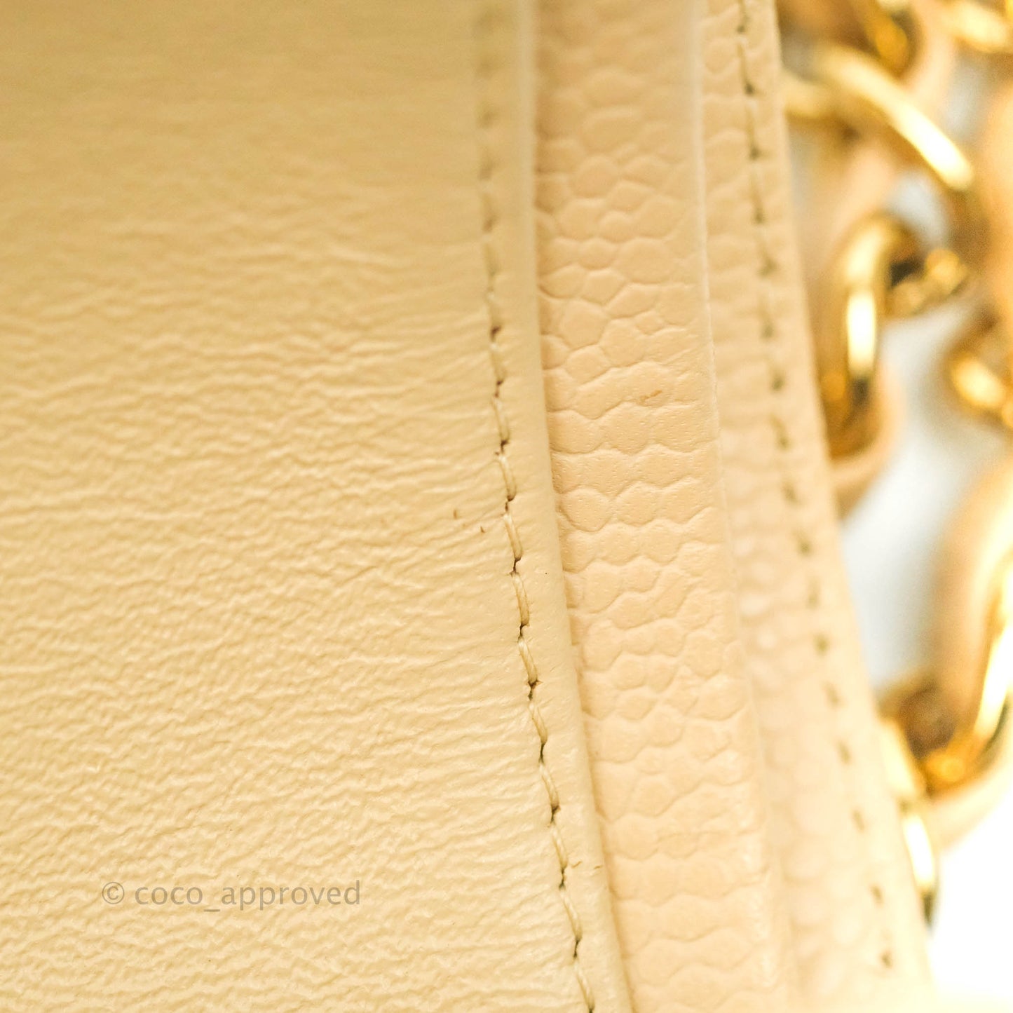 Chanel Classic M/L Medium Flap Quilted Beige Caviar Gold Hardware