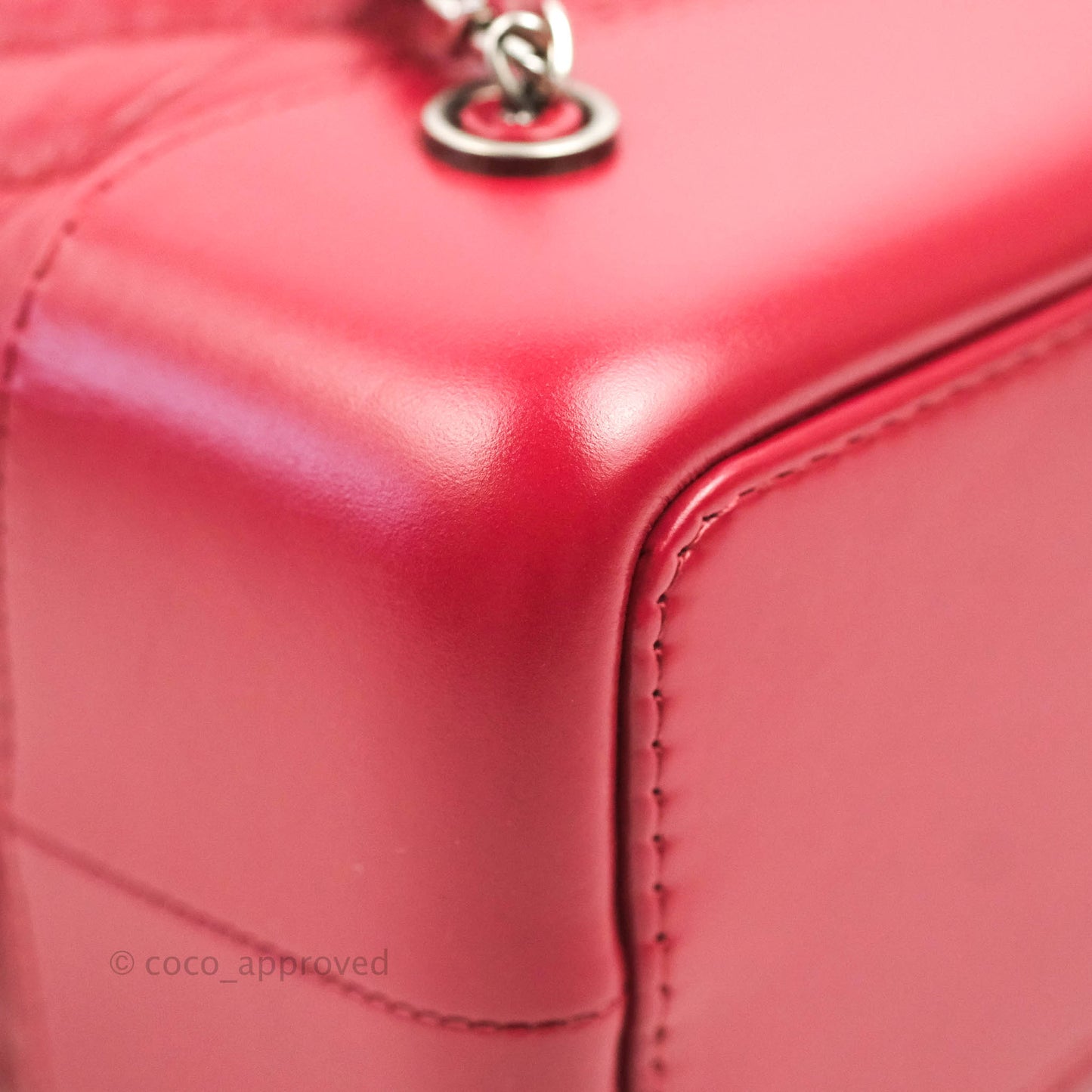 Chanel Small Chevron Gabrielle Backpack Dark Pink Aged Calfskin