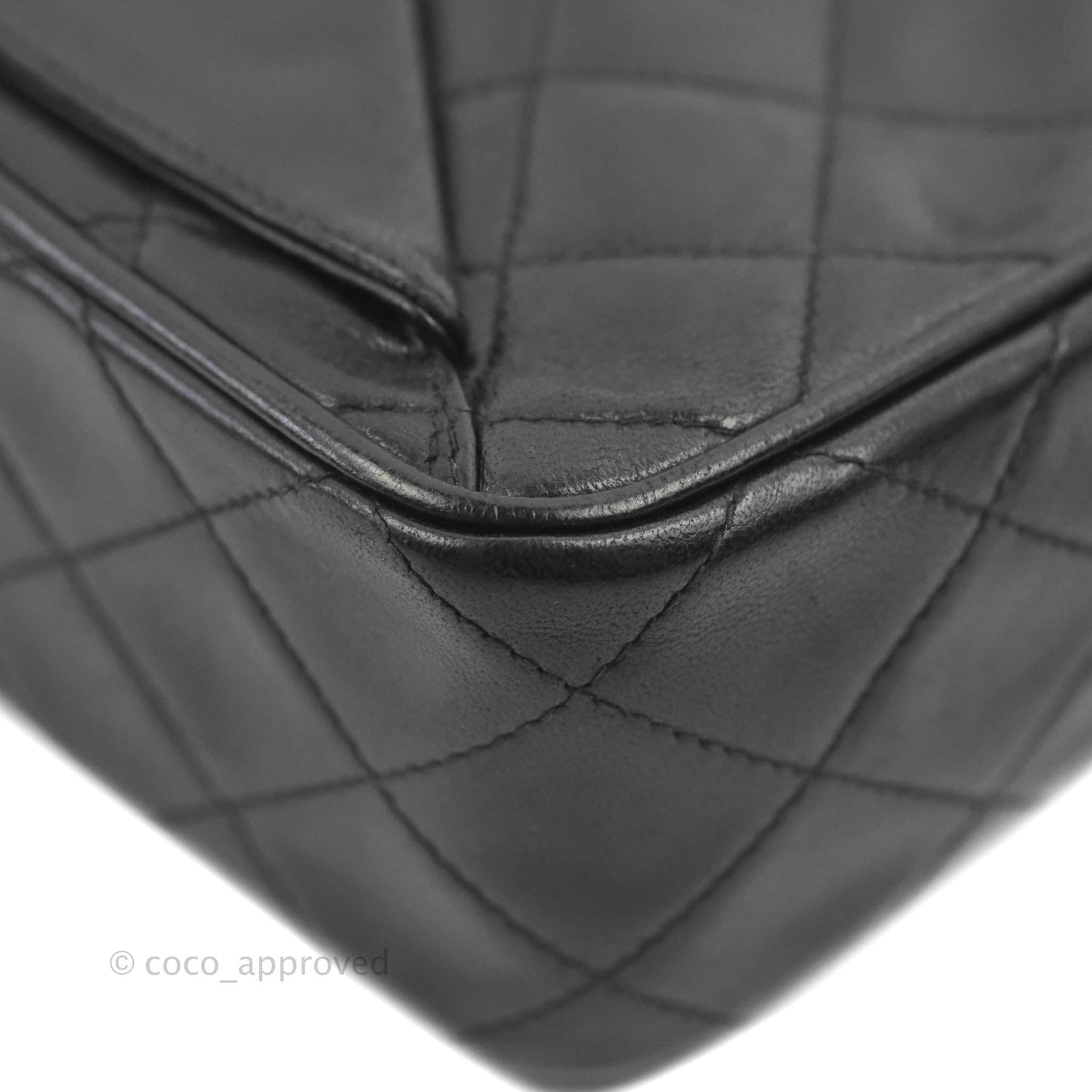 Chanel Vintage Small Camera Bag Black Lambskin Gold Hardware