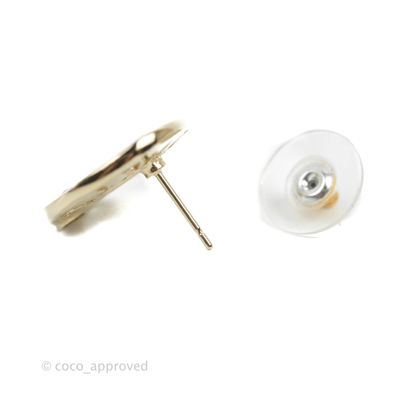 Chanel Egypt Coco Chanel Cutout Crystal Stud Earrings 19A