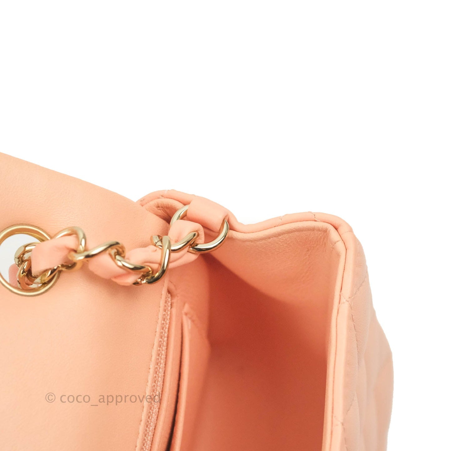 Chanel Quilted Mini Rectangular Flap Orange Clair Lambskin Gold Hardware