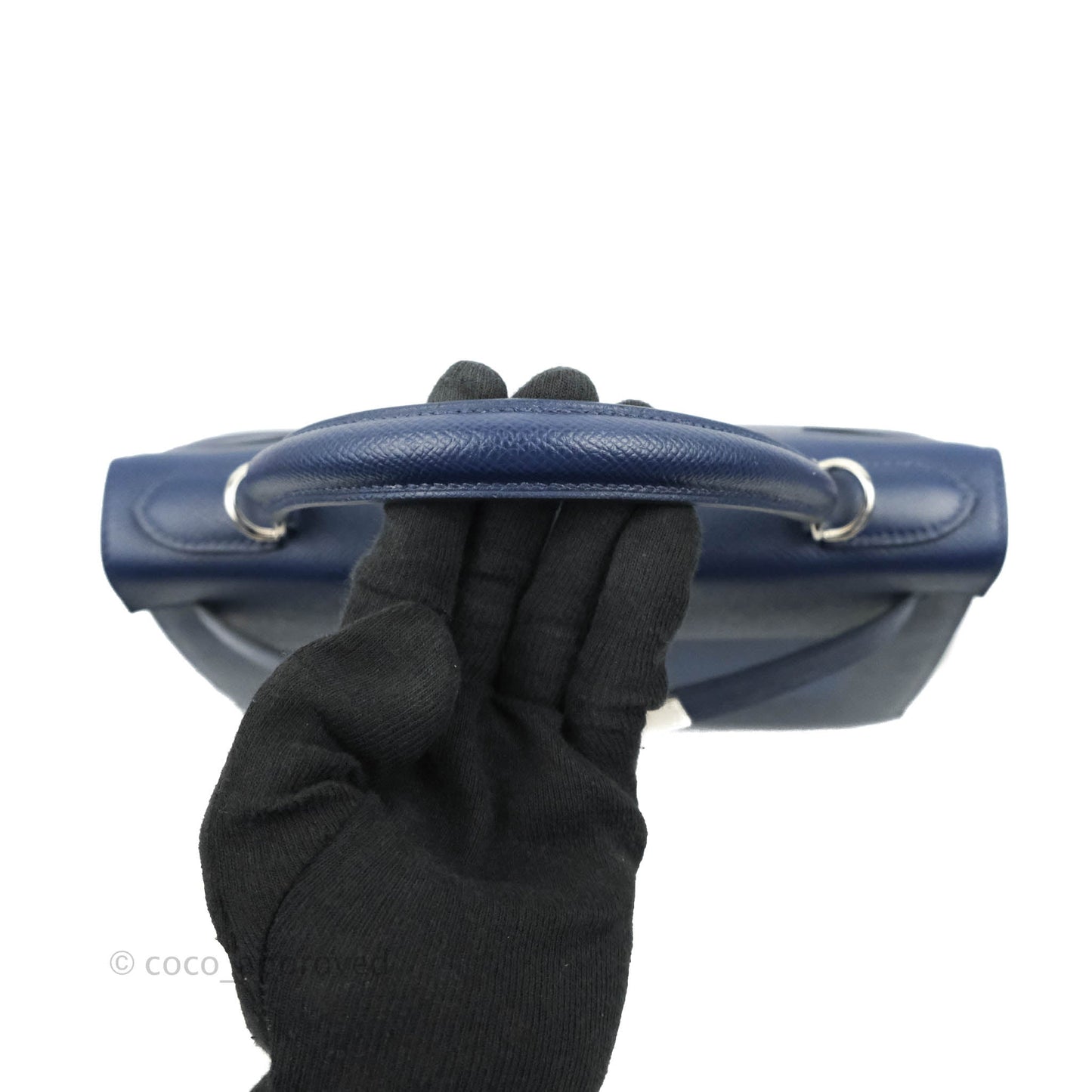 Hermès Kelly 28 Blue Epsom Palladium Hardware "Letter" Collection Limited Edition