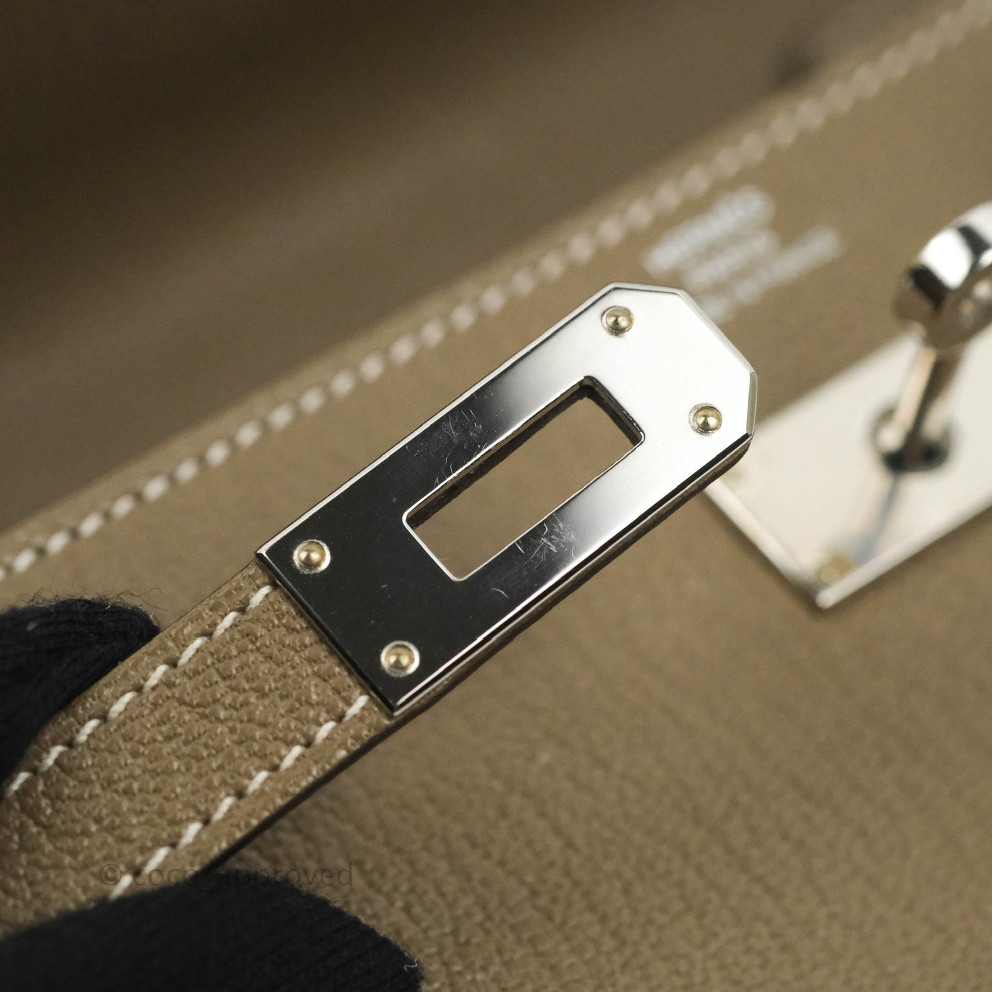 Hermès Kelly To Go Wallet Etoupe Chevre Mysore Palladium Hardware