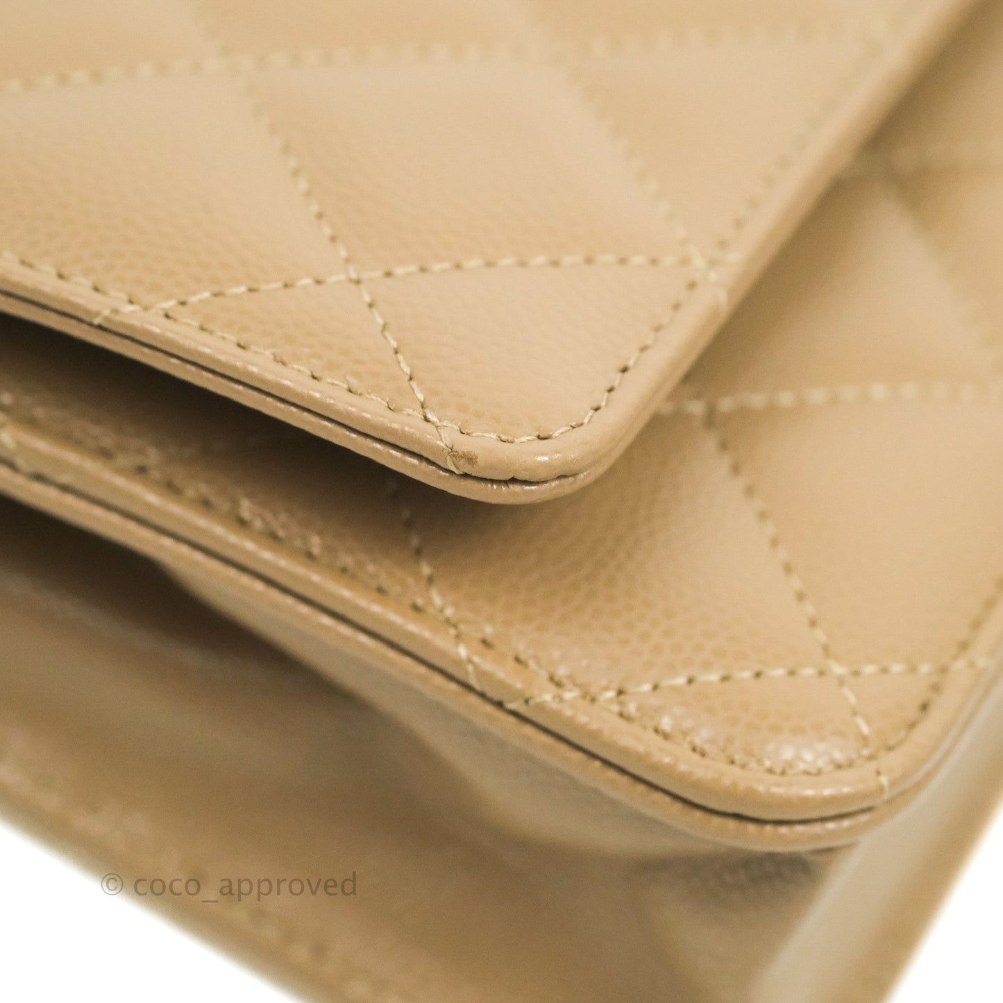 Chanel Quilted Classic WOC Dark Beige Caviar Gold Hardware