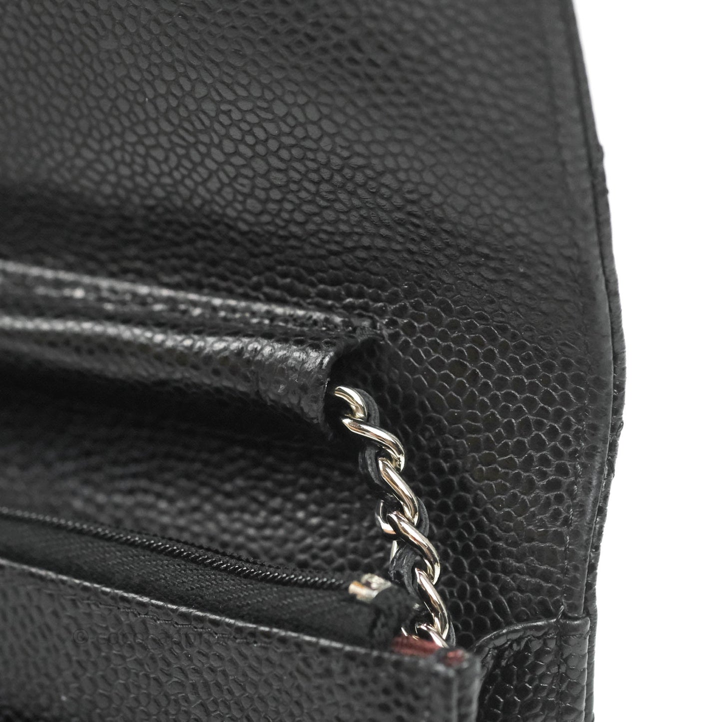 Chanel Quilted Classic WOC Black Caviar Silver Hardware