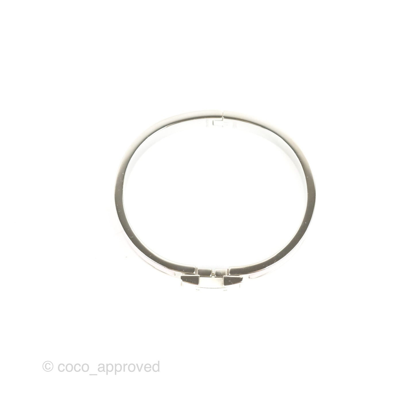 Hermès Clic H Bracelet Pink Nacarat Palladium Hardware PM