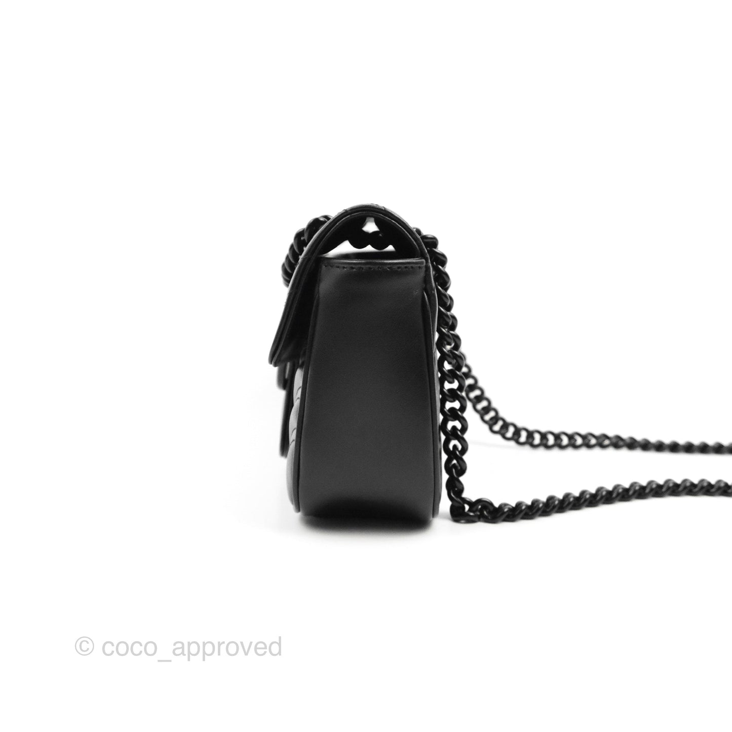 Gucci Mini Chevron GG Marmont Matelassé Bag So Black Calfskin