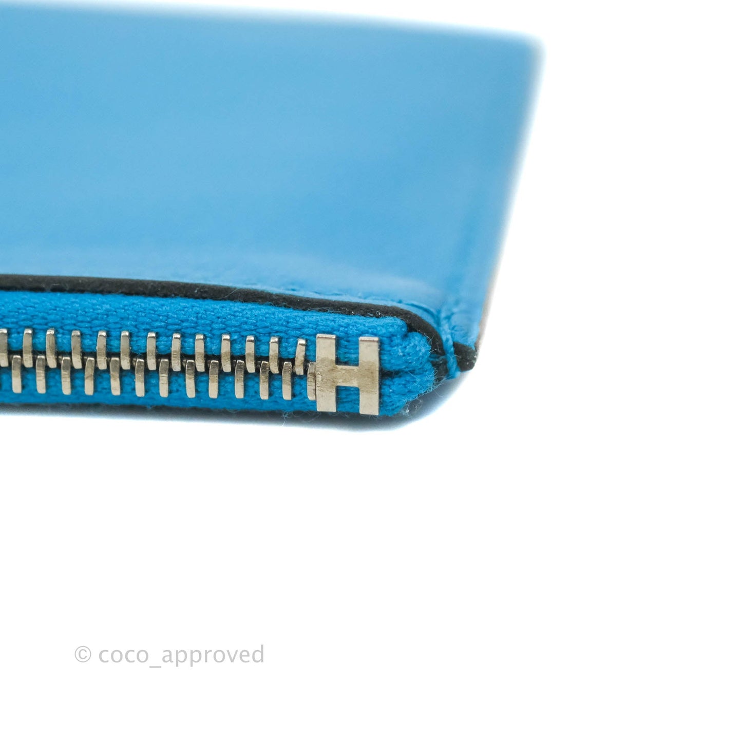 Hermès Jige Duo Wallet Bleu Zanzibar Swift
